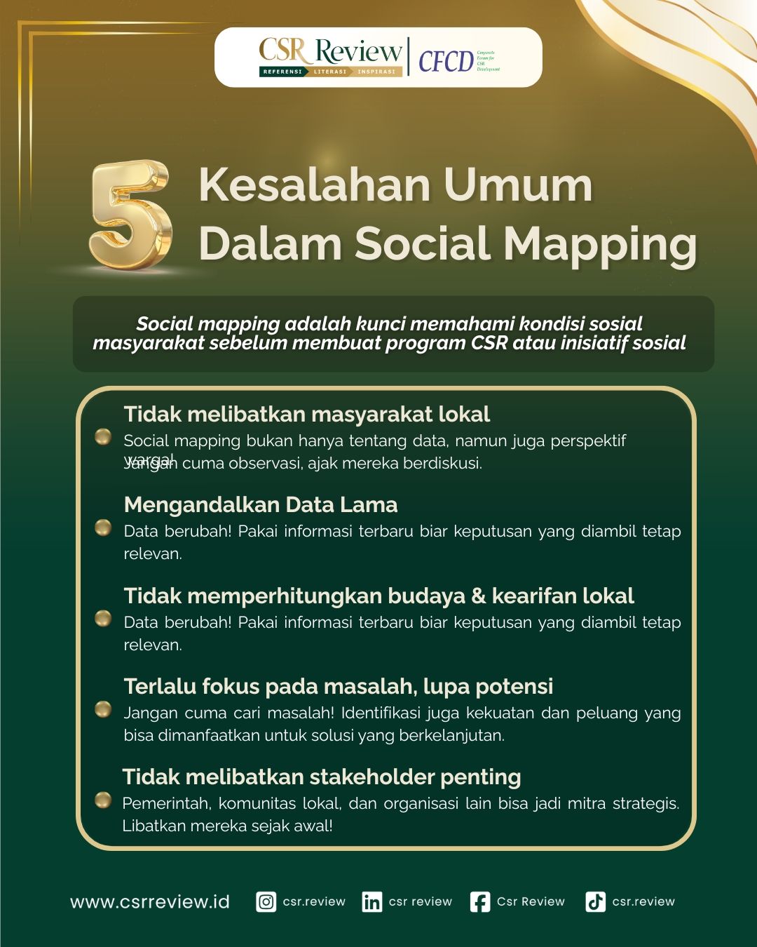 5 Kesalahan Fatal dalam Social... - CSR Review Magazine | Facebook