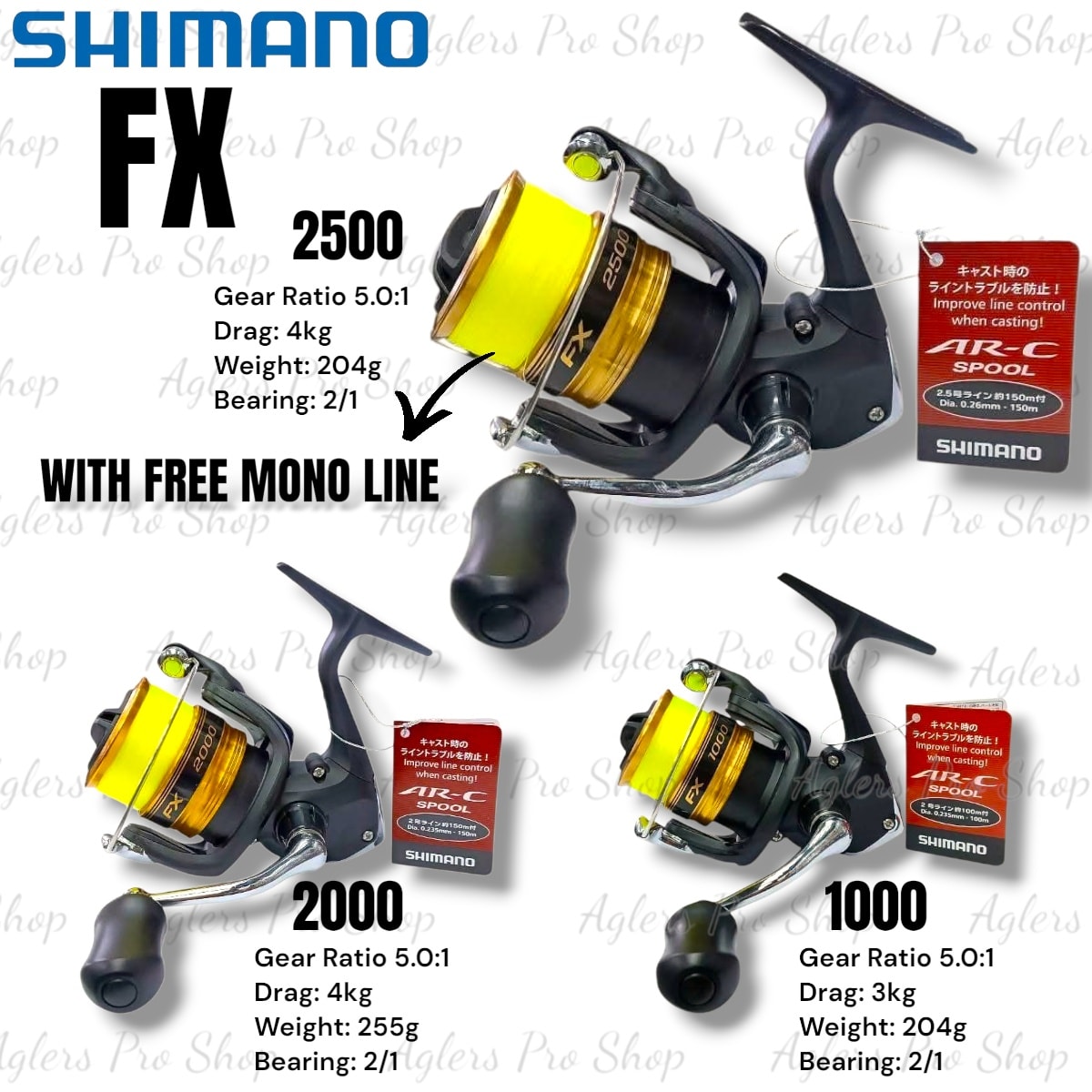 shimano ax 2500 fb spinning reel specifications FX 2500FB — Ted's Sports Center The FX series of spinning reels from Shimano are designed to be a great all Shimano FX Spinning Reel |