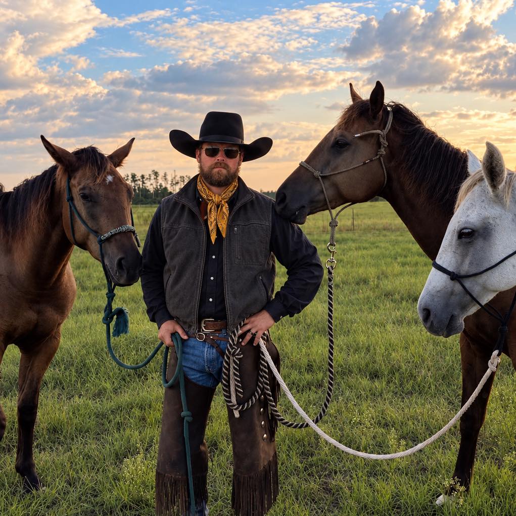 Out here a job interview means a day's work. A whole day horseback in ...