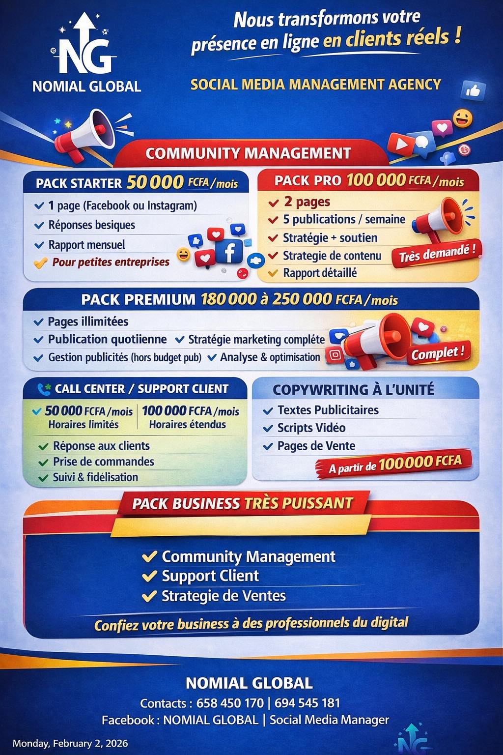 Nomial Global-social media manager | Yaoundé