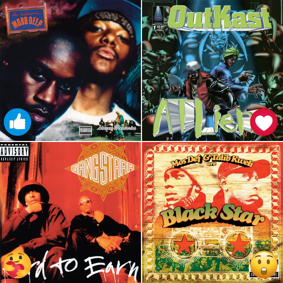 Favorite mid 90's hip hop album among four classics