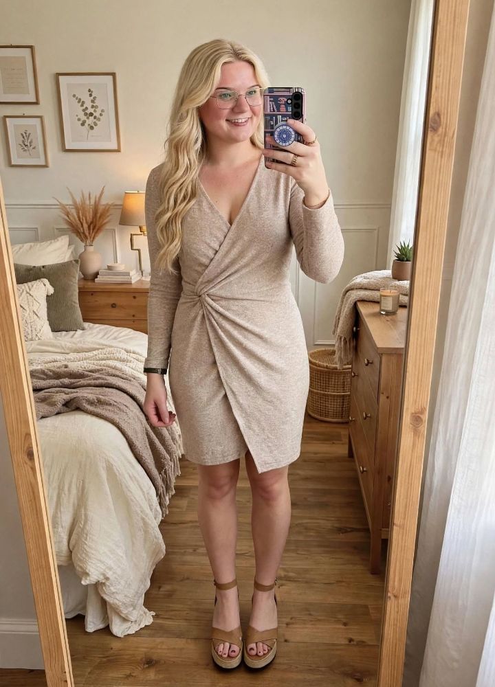 How do I look in the SERRA Ladies Front Knot Dress from Aldi?