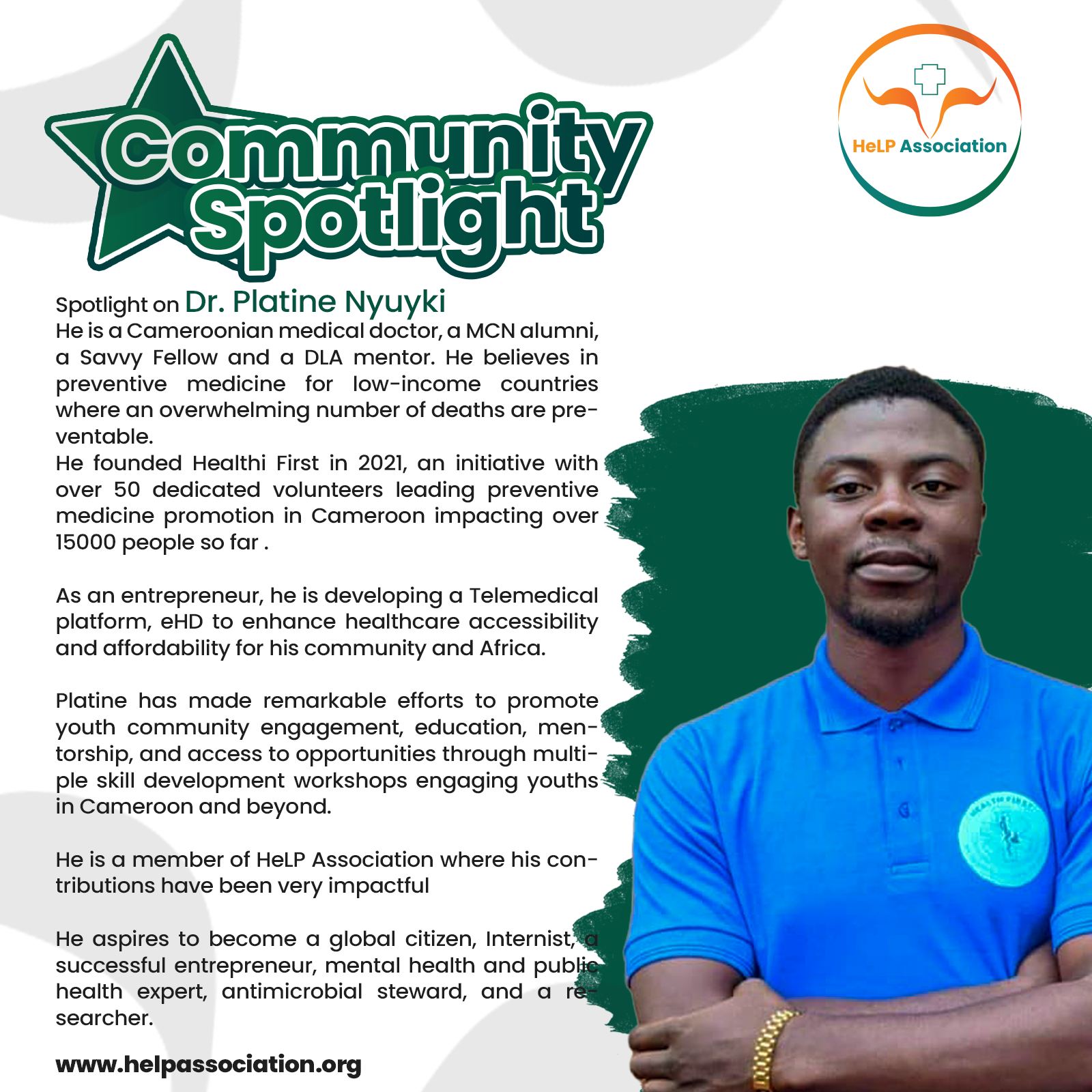 Meet Dr. Platine Nyuyki, a Cameroonian... - HeLP Association | Facebook