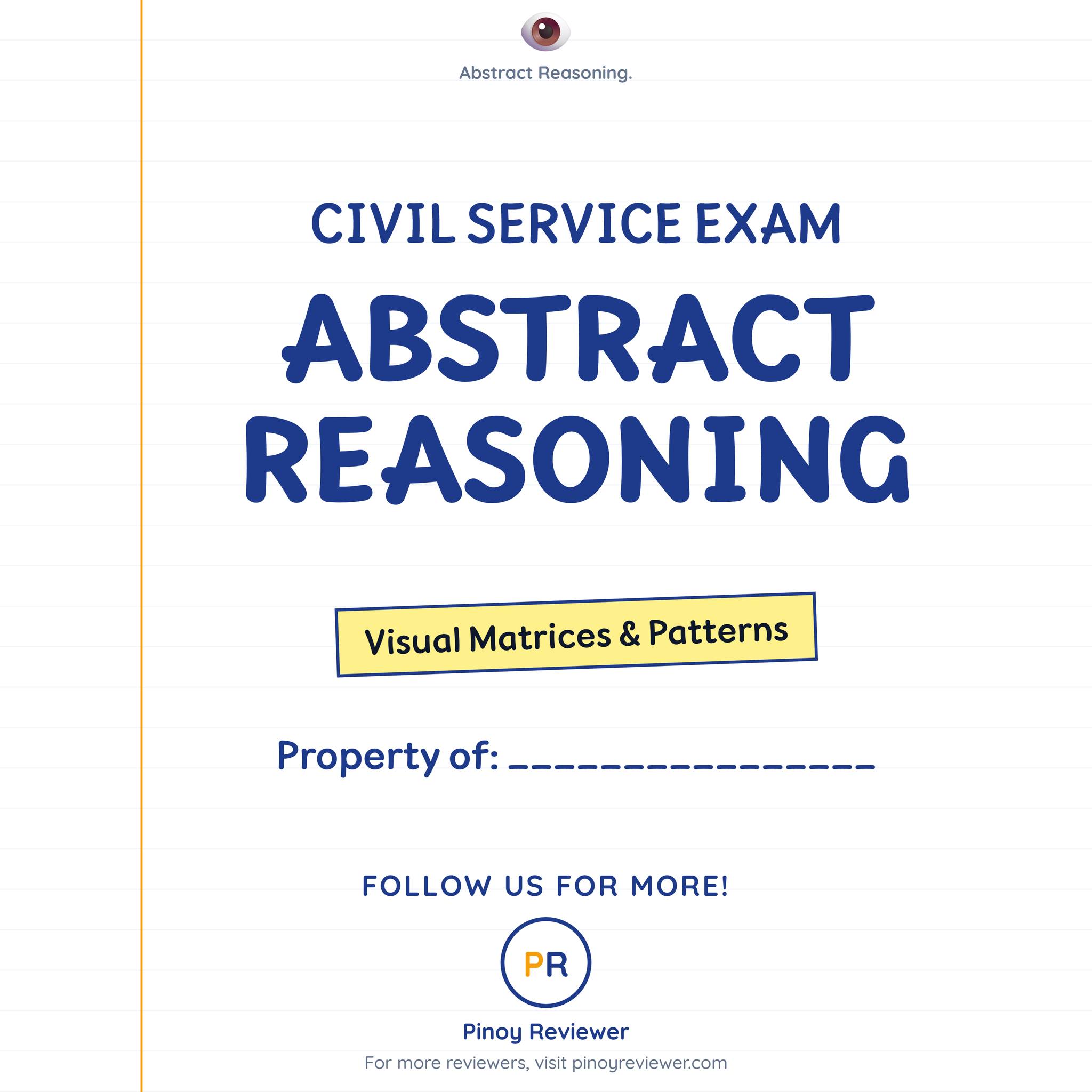 Pinoy Reviewer - CSE REVIEWER: ABSTRACT REASONING (Visual... | Facebook