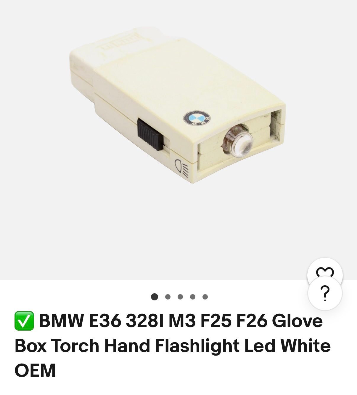 2000 bmw m5 rechargeable glovebox flash flashlight Genuine in Car Glove Box (63 31 6 962 052) Sports & Outdoors E30Love - BMW Glove Box