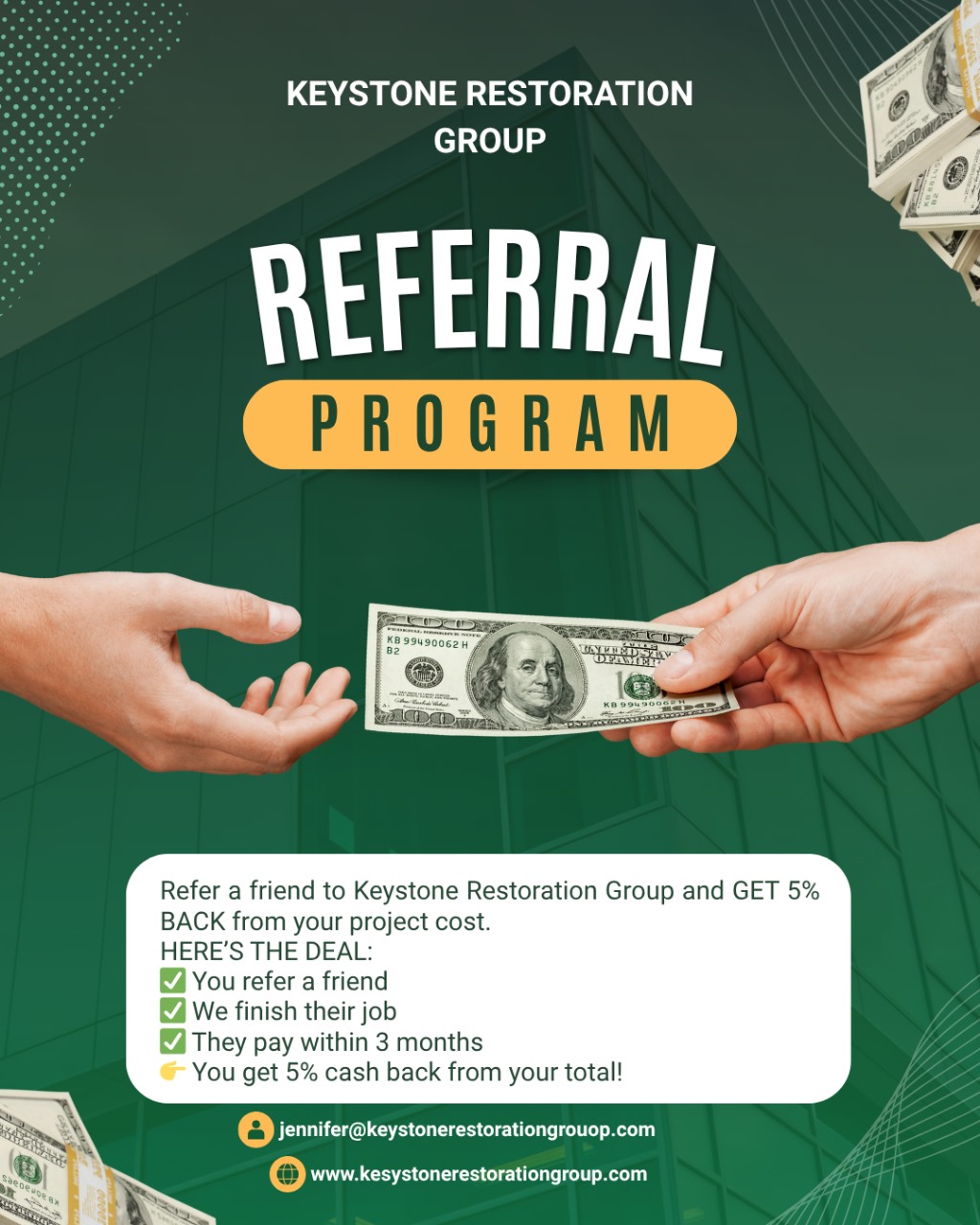 Keystone - 🏠 Keystone Restoration Group 💸 Refer a Friend & Get 5% Cash ...