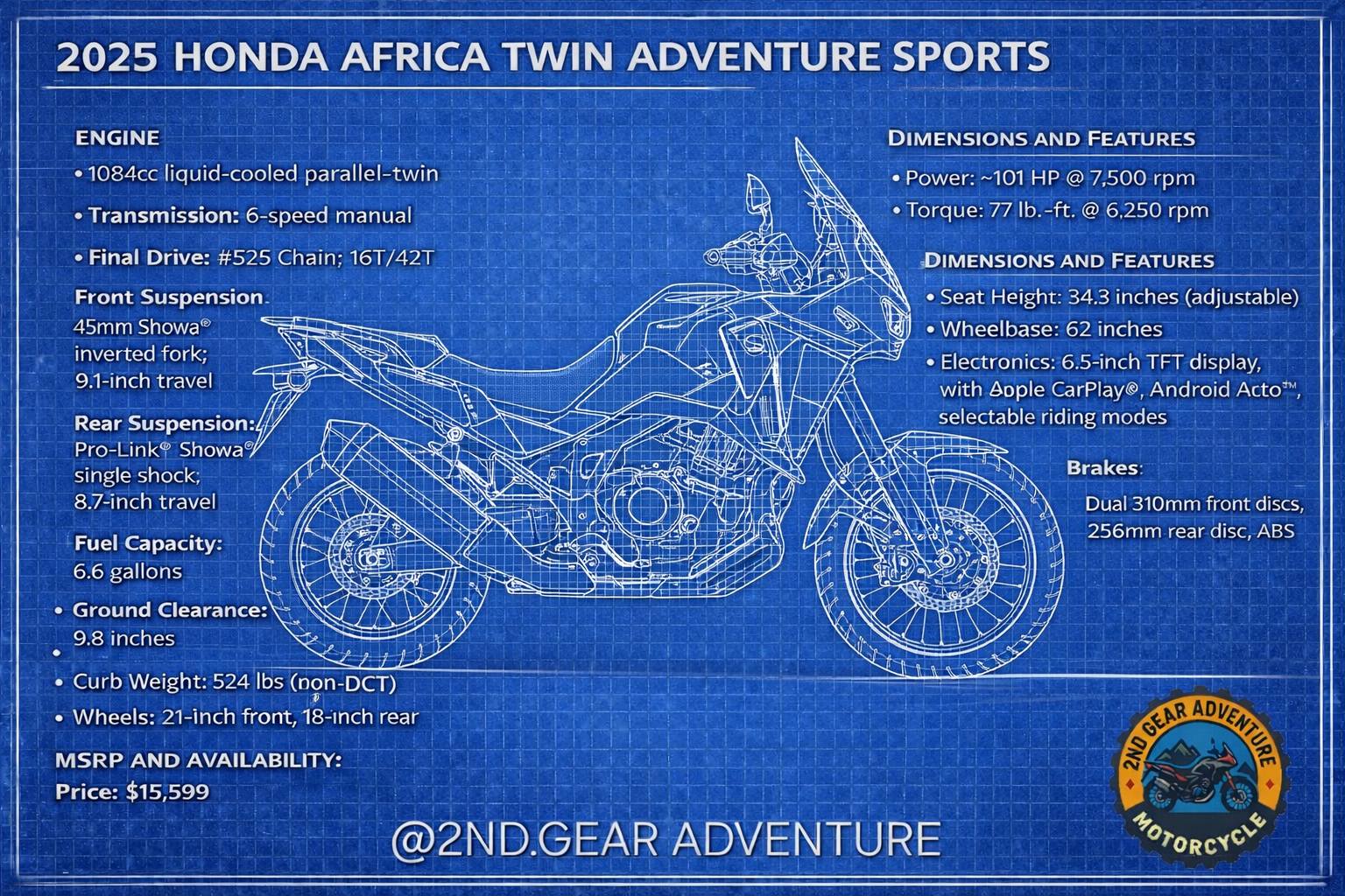 Honda Africa Twin Adventure specs and features