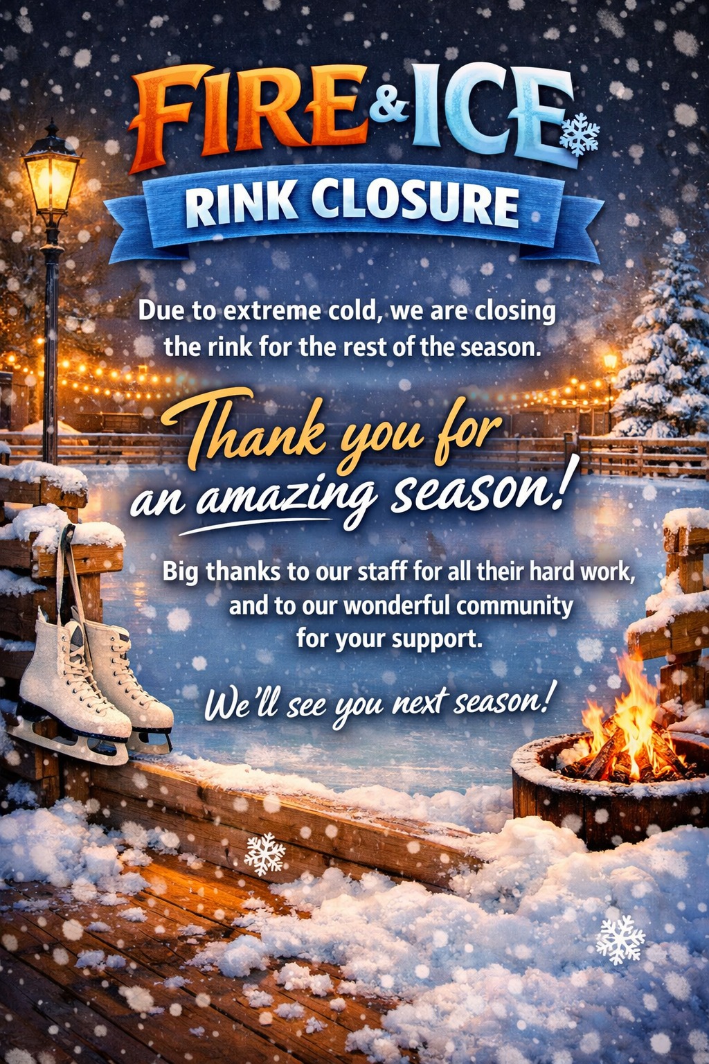 Portage Parks Fire & Ice Rink at Open Air Pavilion | Portage IN