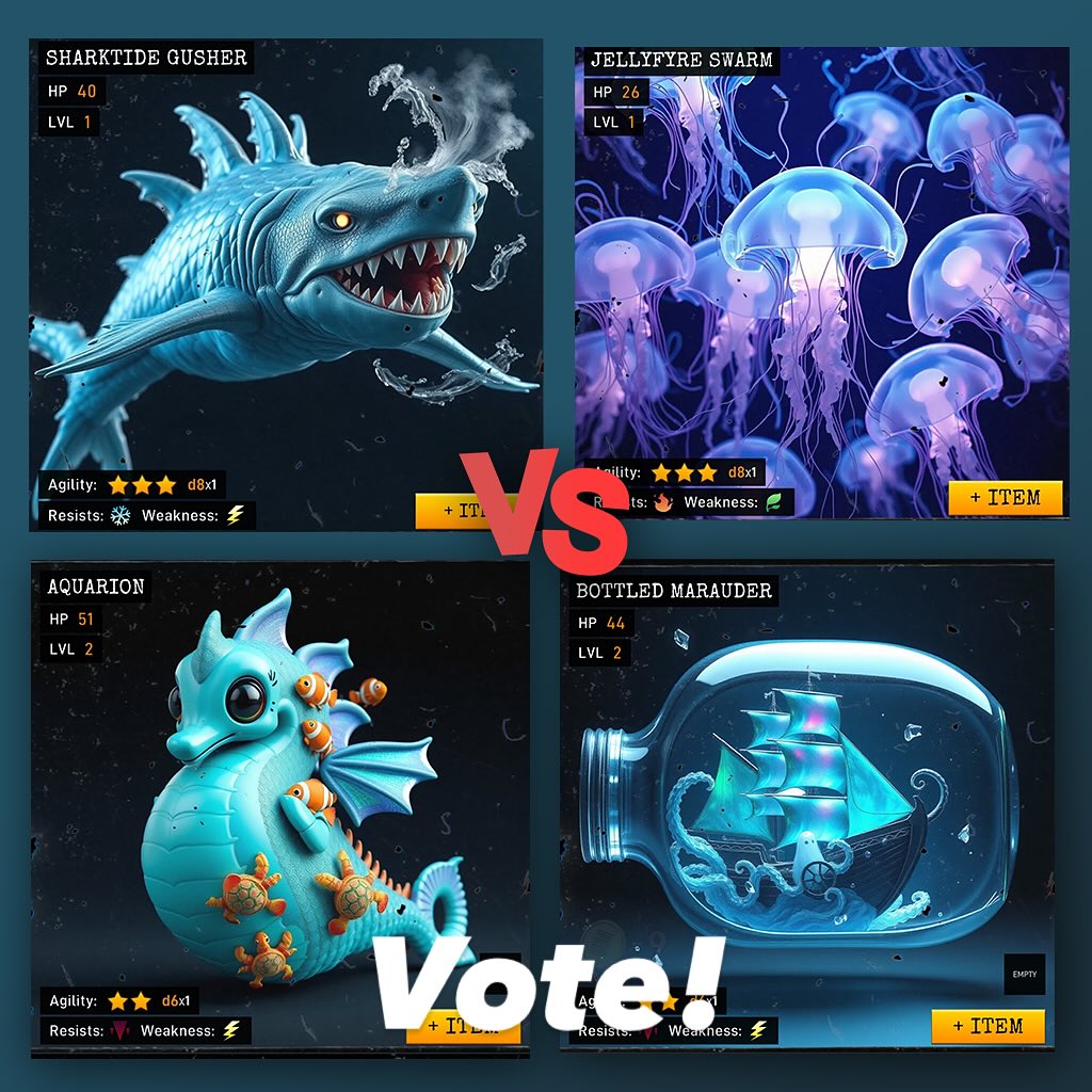 Warcodes - VOTE for your favorite in the Sea Creatures monster contest ...