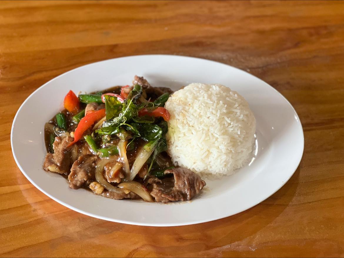 A-Roy - Rice with Pad Ka Paw Beef 🌶️🌶️🌶️ This dish is known for its ...