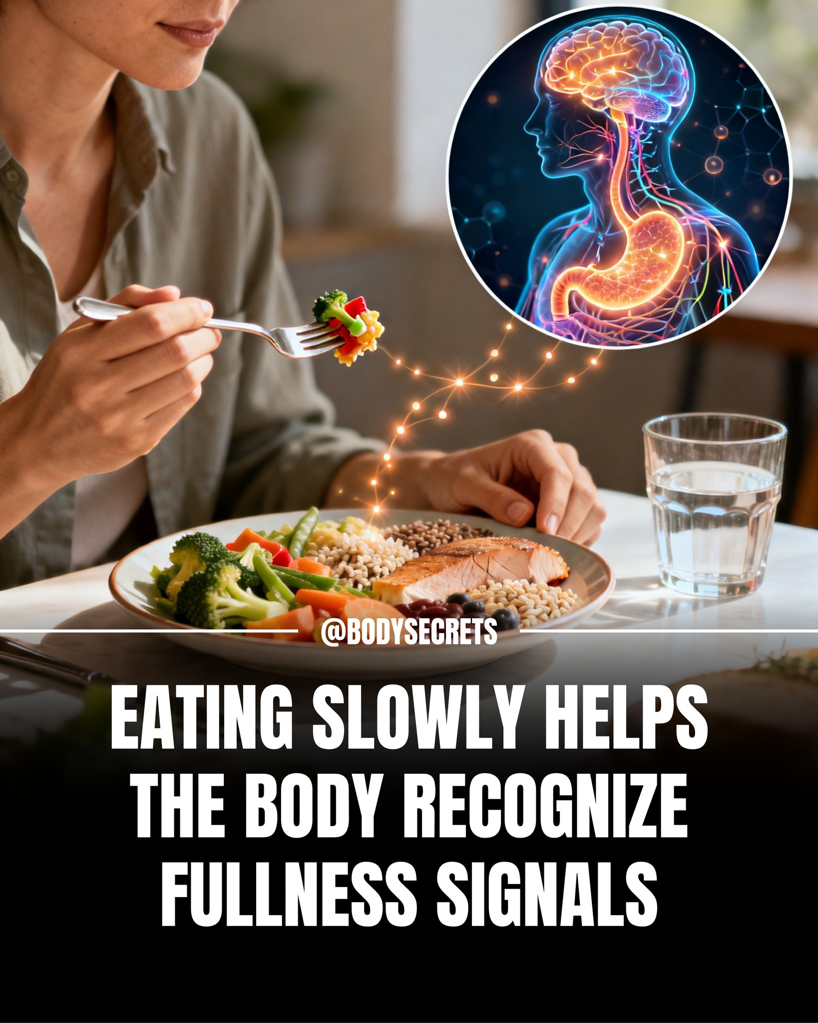 Body - Eating slowly gives your body time to register natural fullness ...