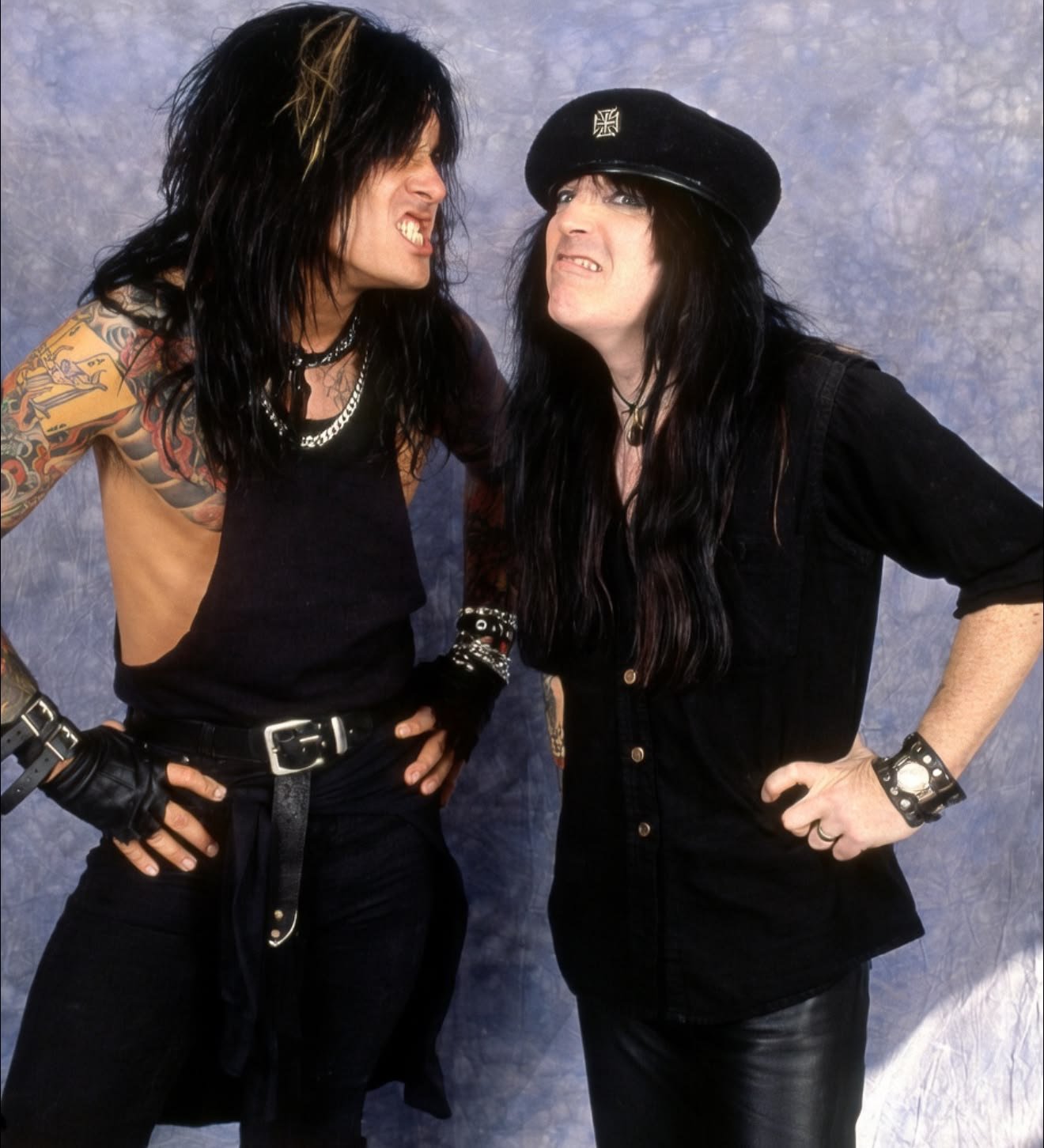 Nikki Sixx and Mick Mars in Werchter, Belgium, August 30, 1991 a