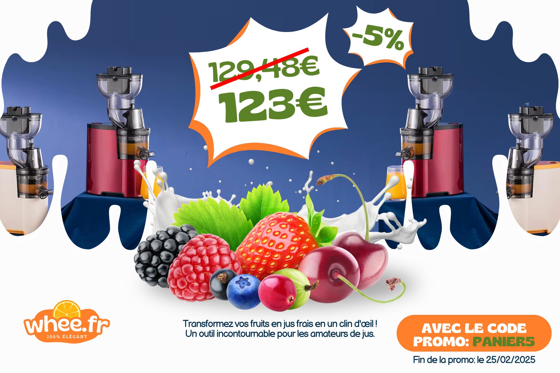 Whee.fr - 🍊 PROMO - Le code promo: PANIER5 🍎 Plus de jus, plus de ...