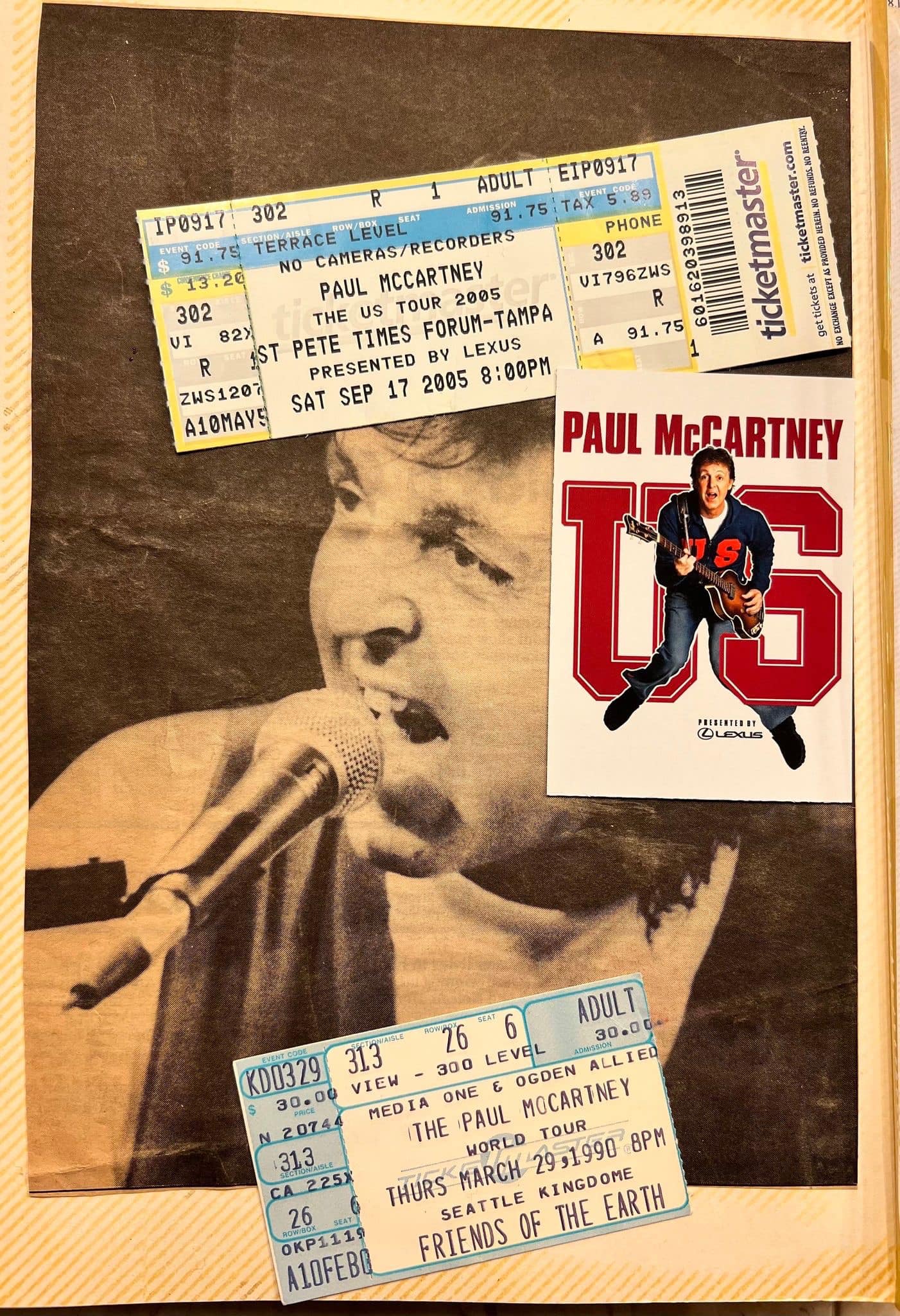 Paul McCartney タワラブ！ B1ポスター 非売品 Paul McCartney played a private concert for $1 million. Wendy