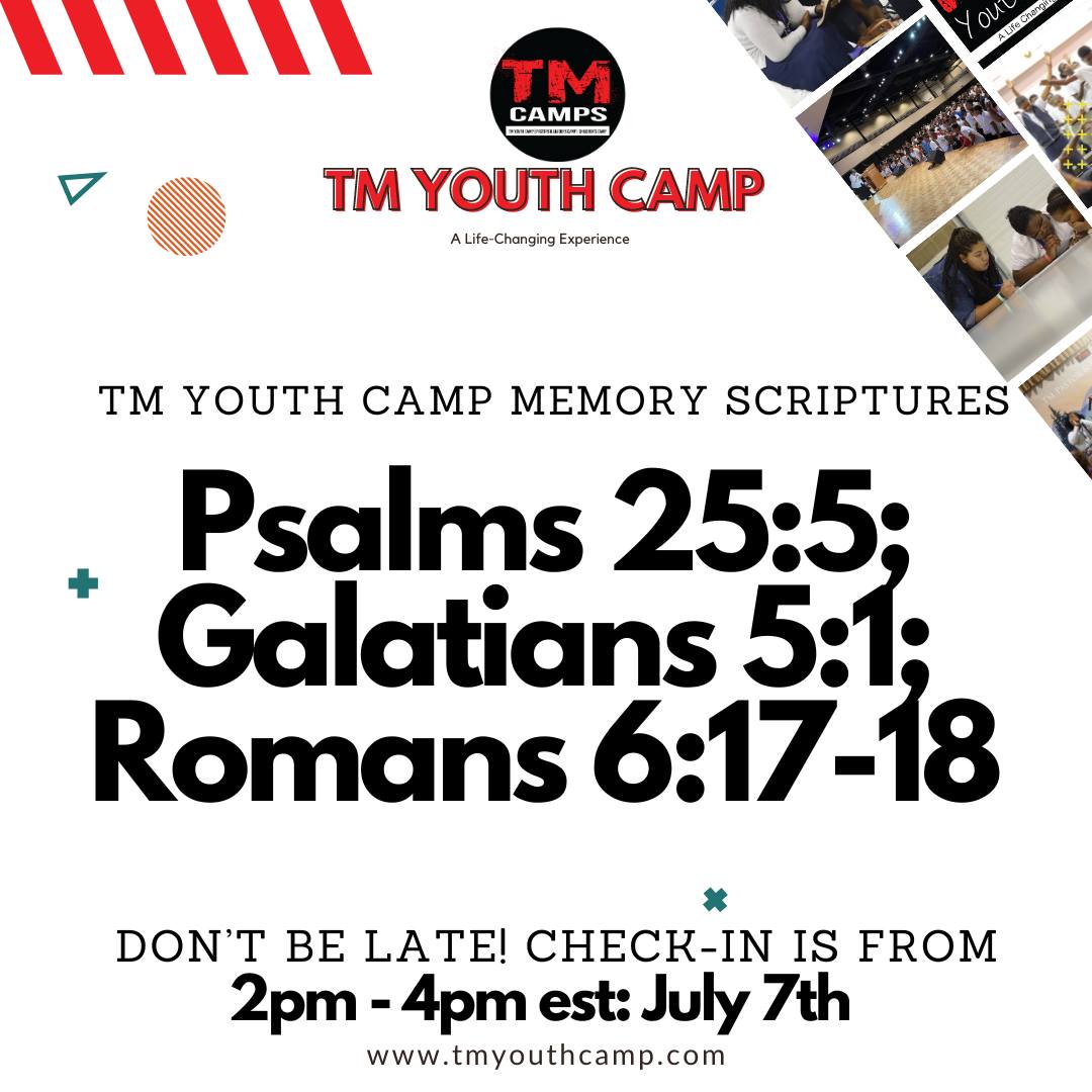 TM - Get Ready! Here are your camp Memory Scripture! Registration is ...