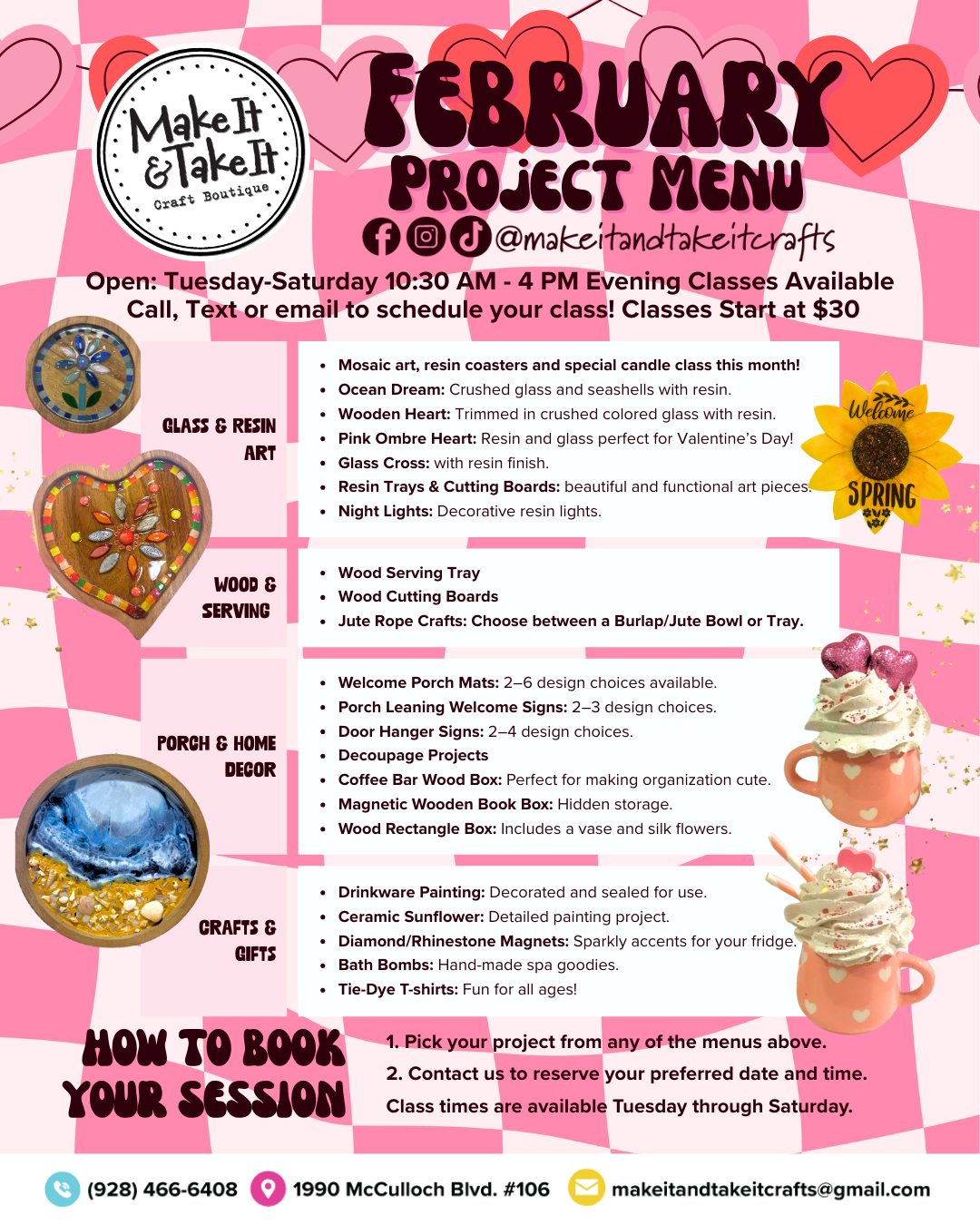 February project menu is officially... - Make It and Take It | Facebook