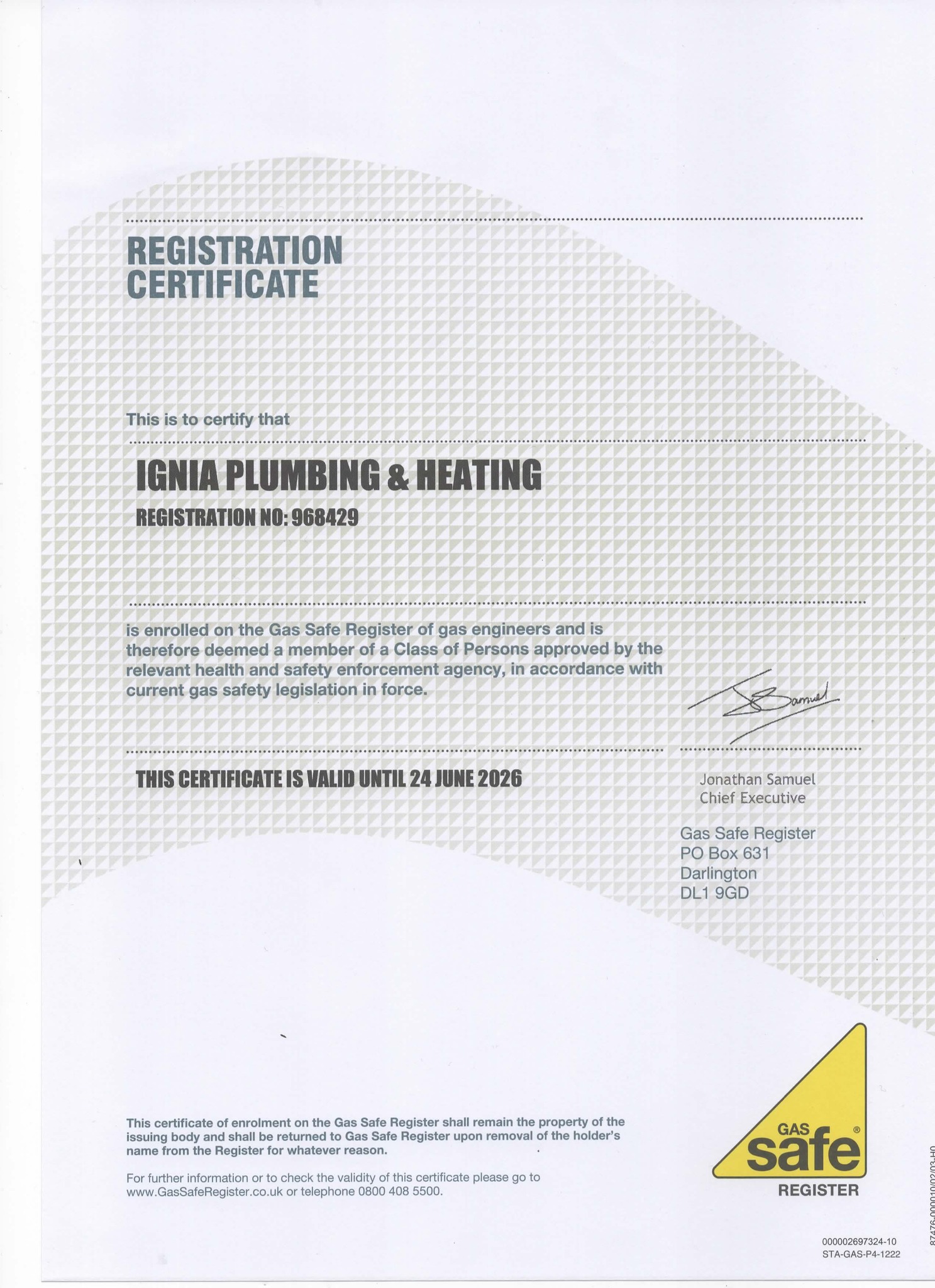 Ignia - 🔥 Just Arrived! 🔧 Proud to say my official Gas Safe Register ...