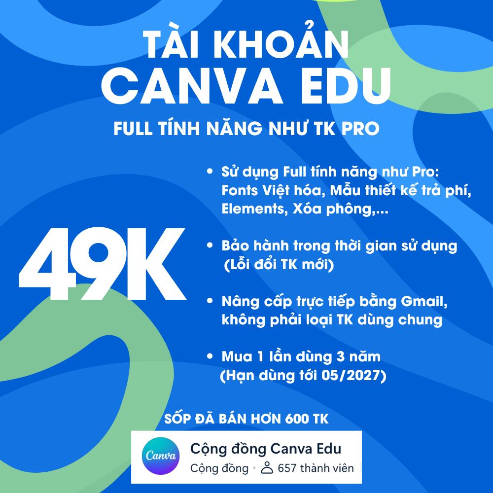 Tài Khoản CanvaEdu 49K | Hanoi