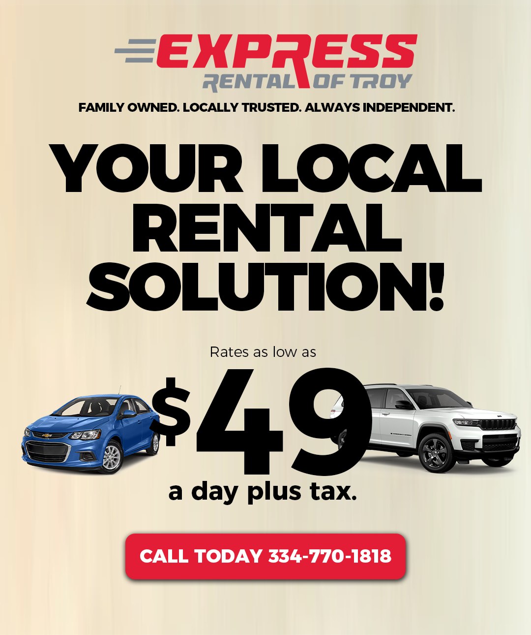 Proudly serving Troy! Book your... - Express Rental of Troy | Facebook