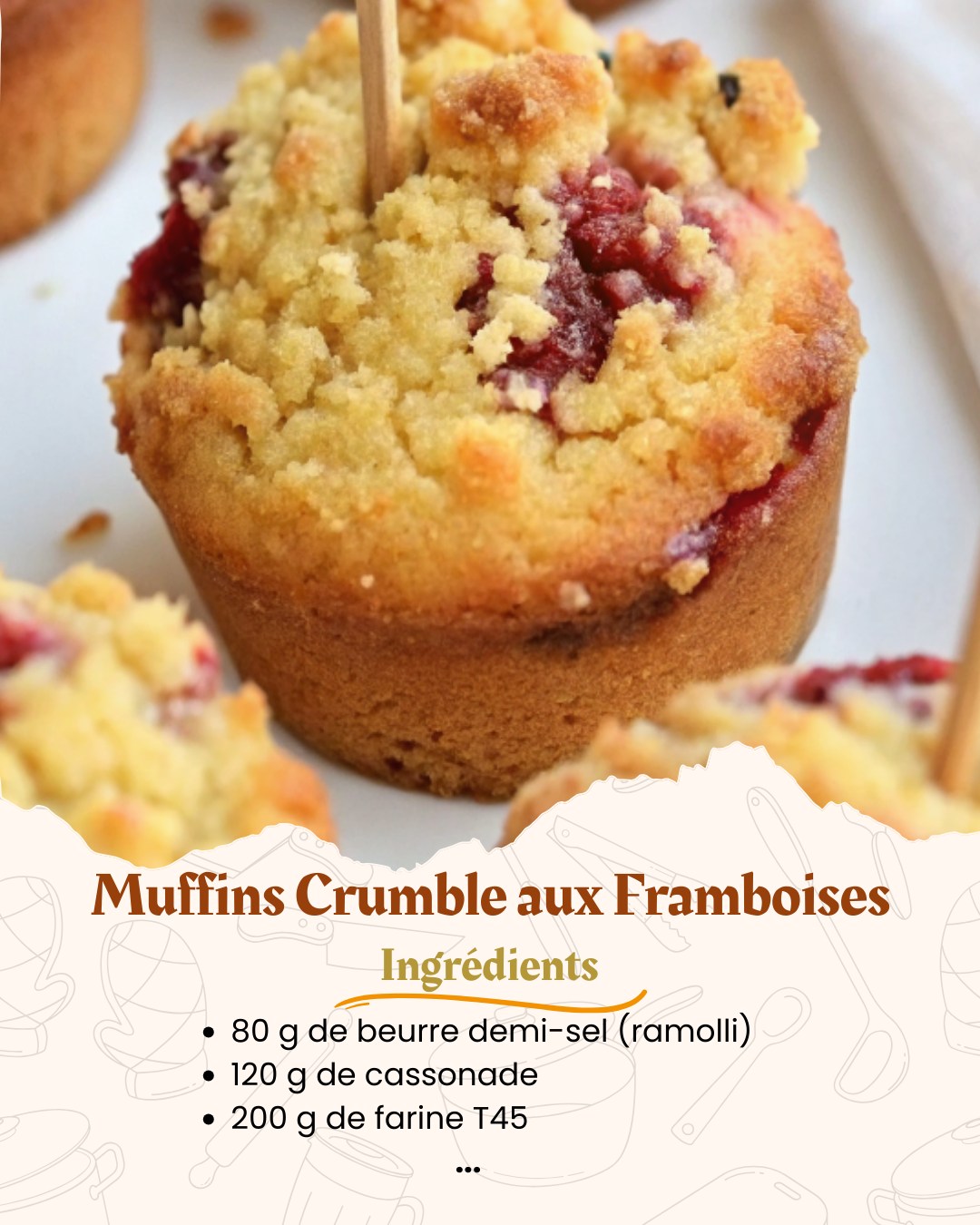 Recettes - Muffins Crumble aux Framboises : Un Délice Moelleux et ...