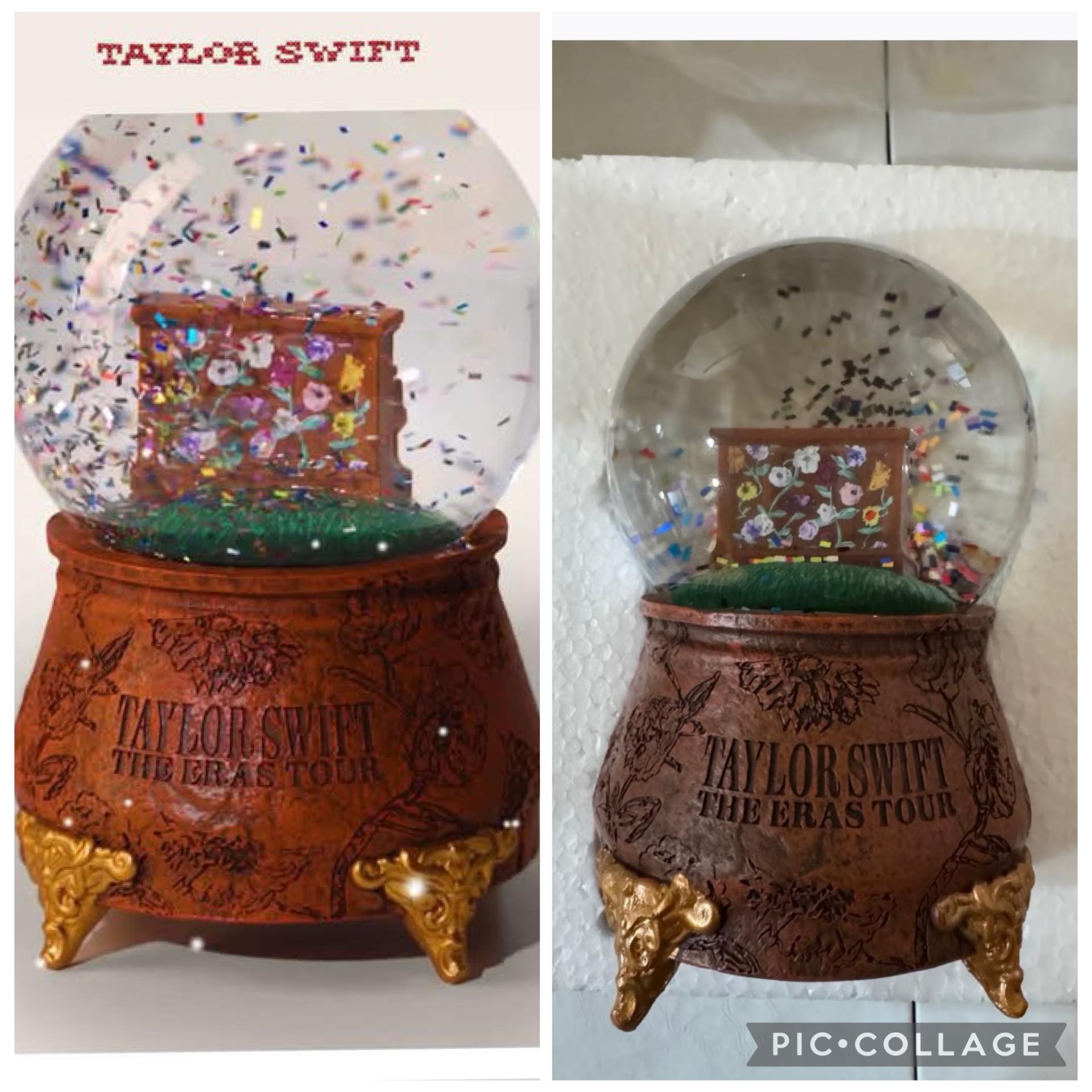 What does a genuine Taylor Swift Speak Now snow globe look like?