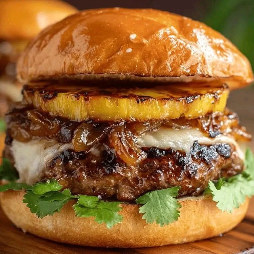 Hawaiian Teriyaki Burgers. Moist, juicy chicken or turkey burgers