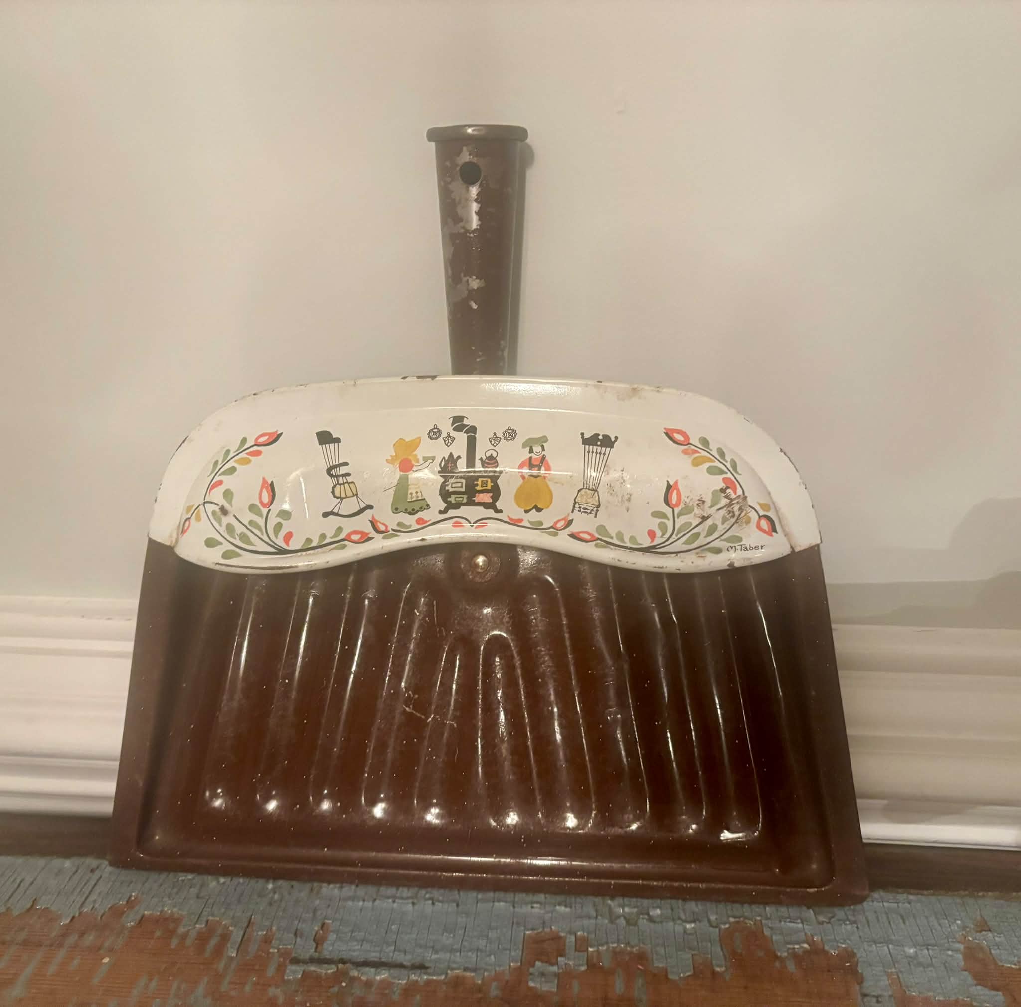 Vintage 1960s J.V. Reed & Co. Pennsylvania Dutch-style folk art