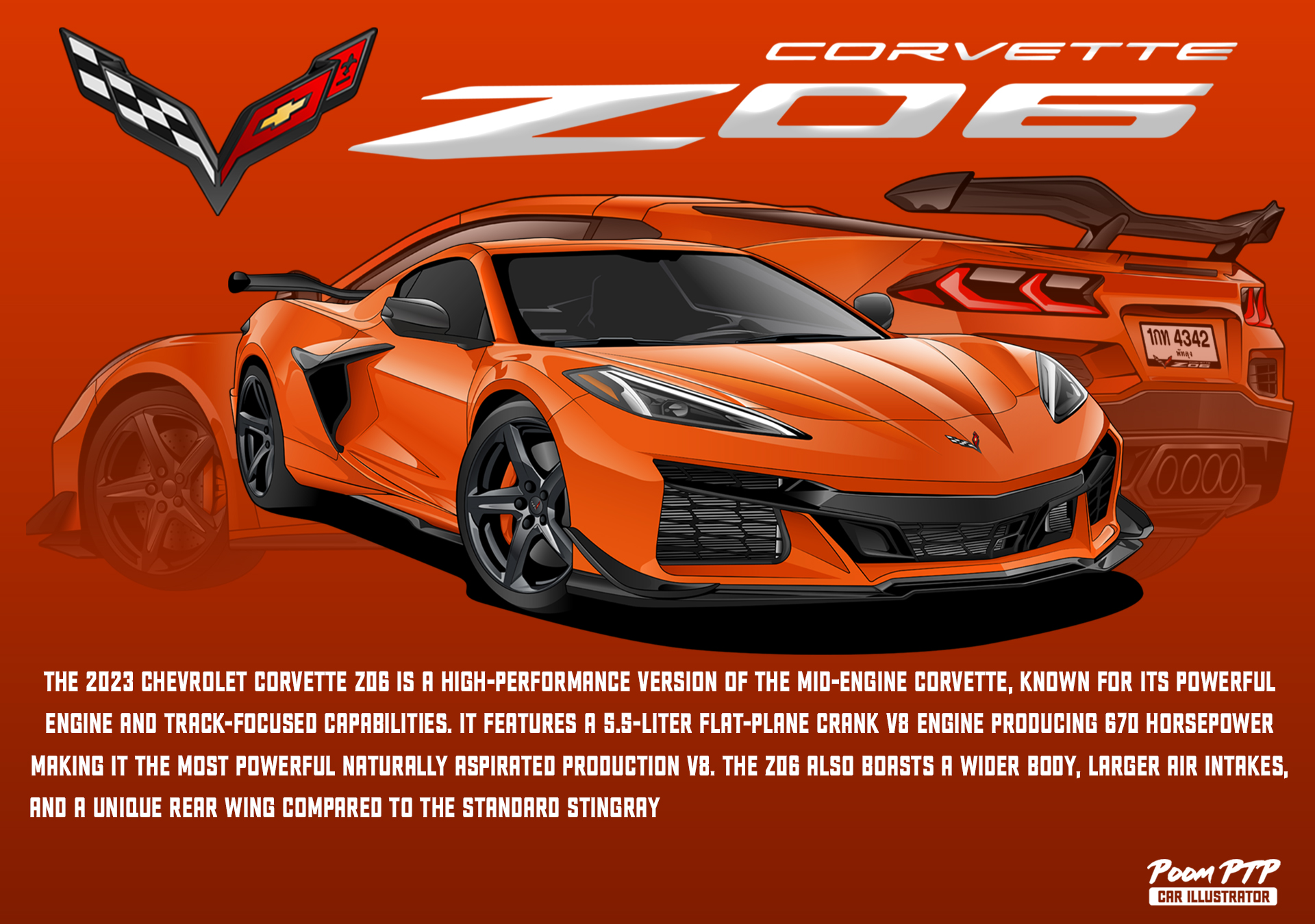 Poom PTP Car Illustrator