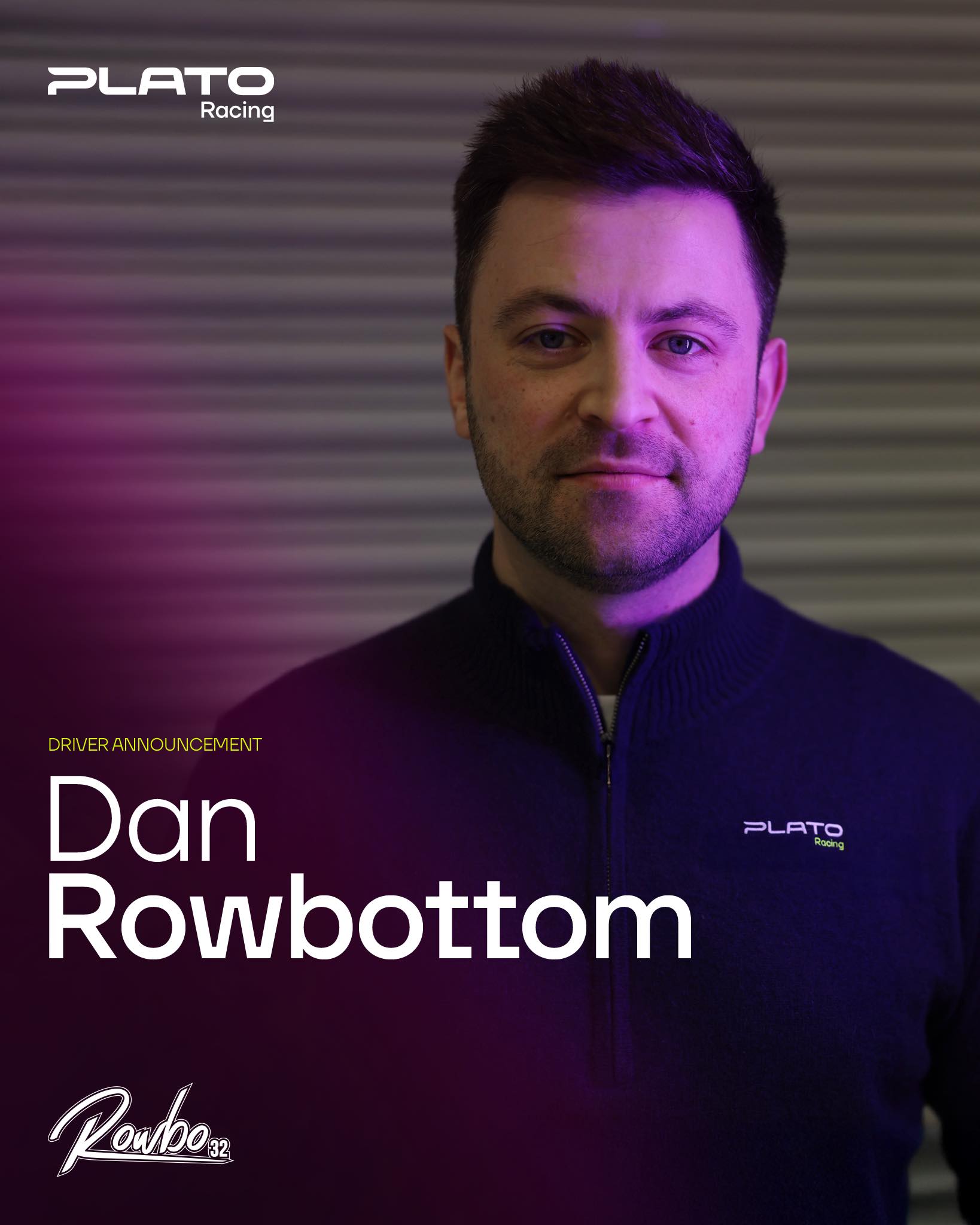 Plato.Racing - 🏁 Rowbo will take the wheel of one of our... | Facebook