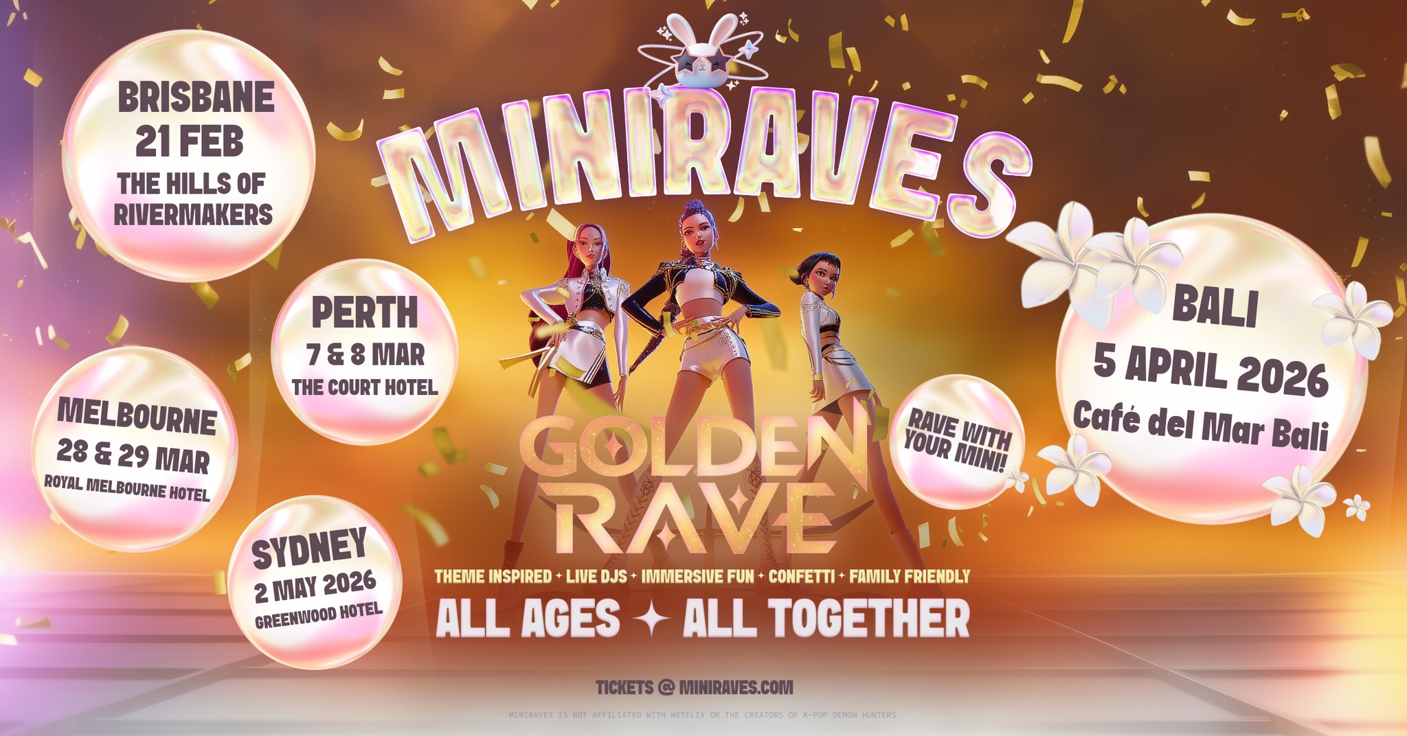 2ND SHOW PERTH 𝗠𝗜𝗡𝗜𝗥𝗔𝗩𝗘𝗦 Golden Rave