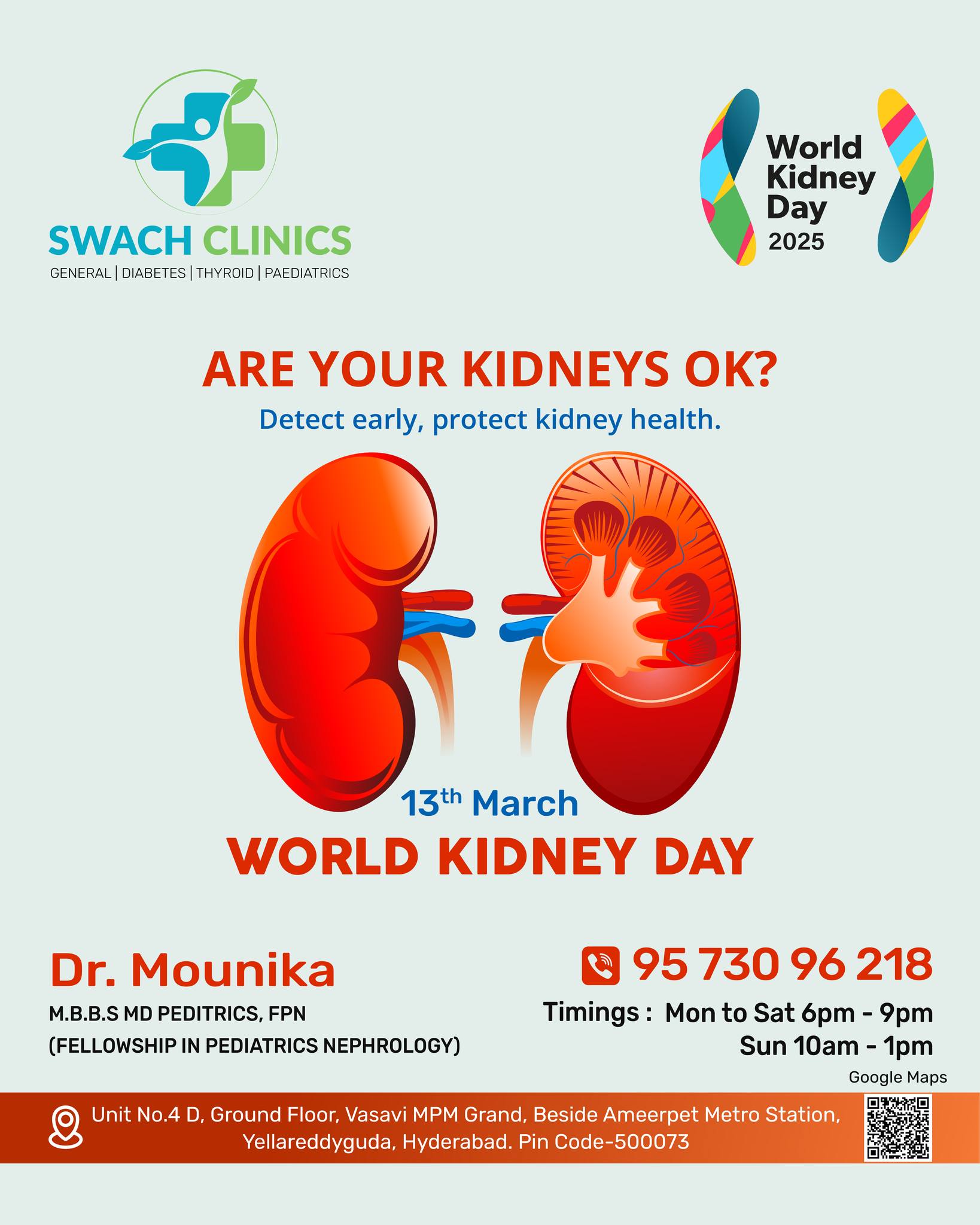 Swach - 🌍💙 Happy World Kidney Day 2025! 💪🩺 📅 Theme: "Are Your Kidneys ...