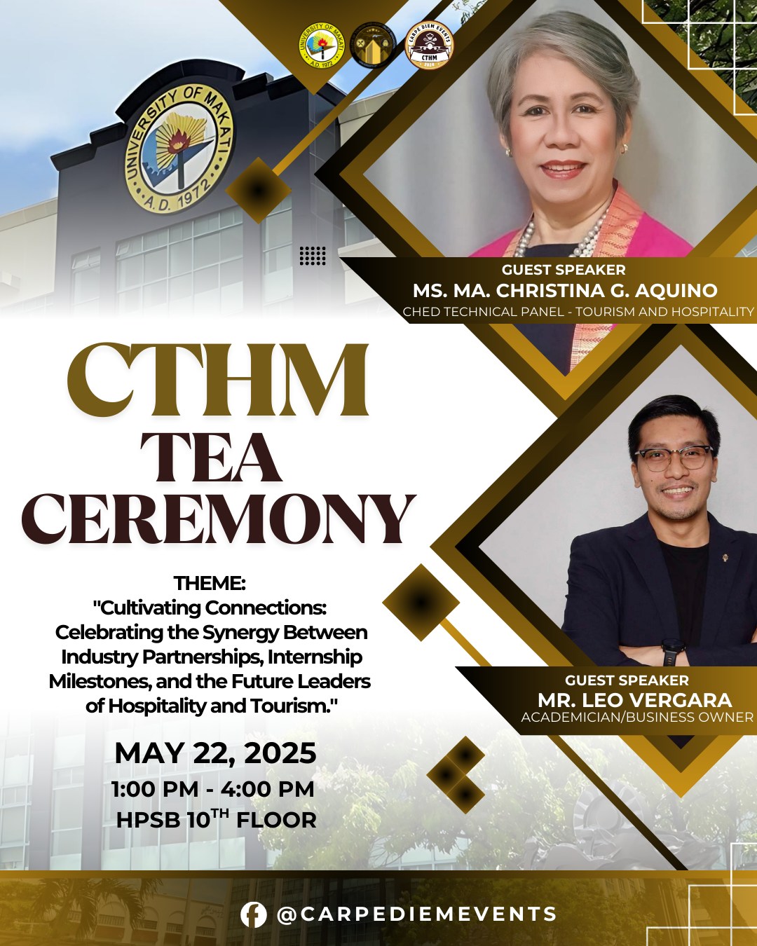 A TOAST TO TEAMWORK: CTHM TEA CEREMONY 2025 The College of Tourism and ...