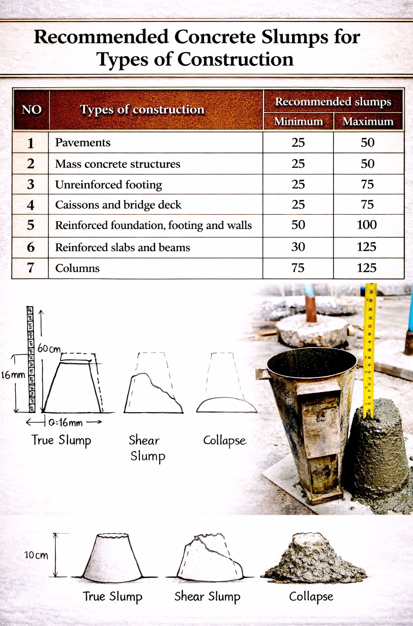 Civil - Master the Mix: Essential Guide to Recommended Concrete Slumps ...