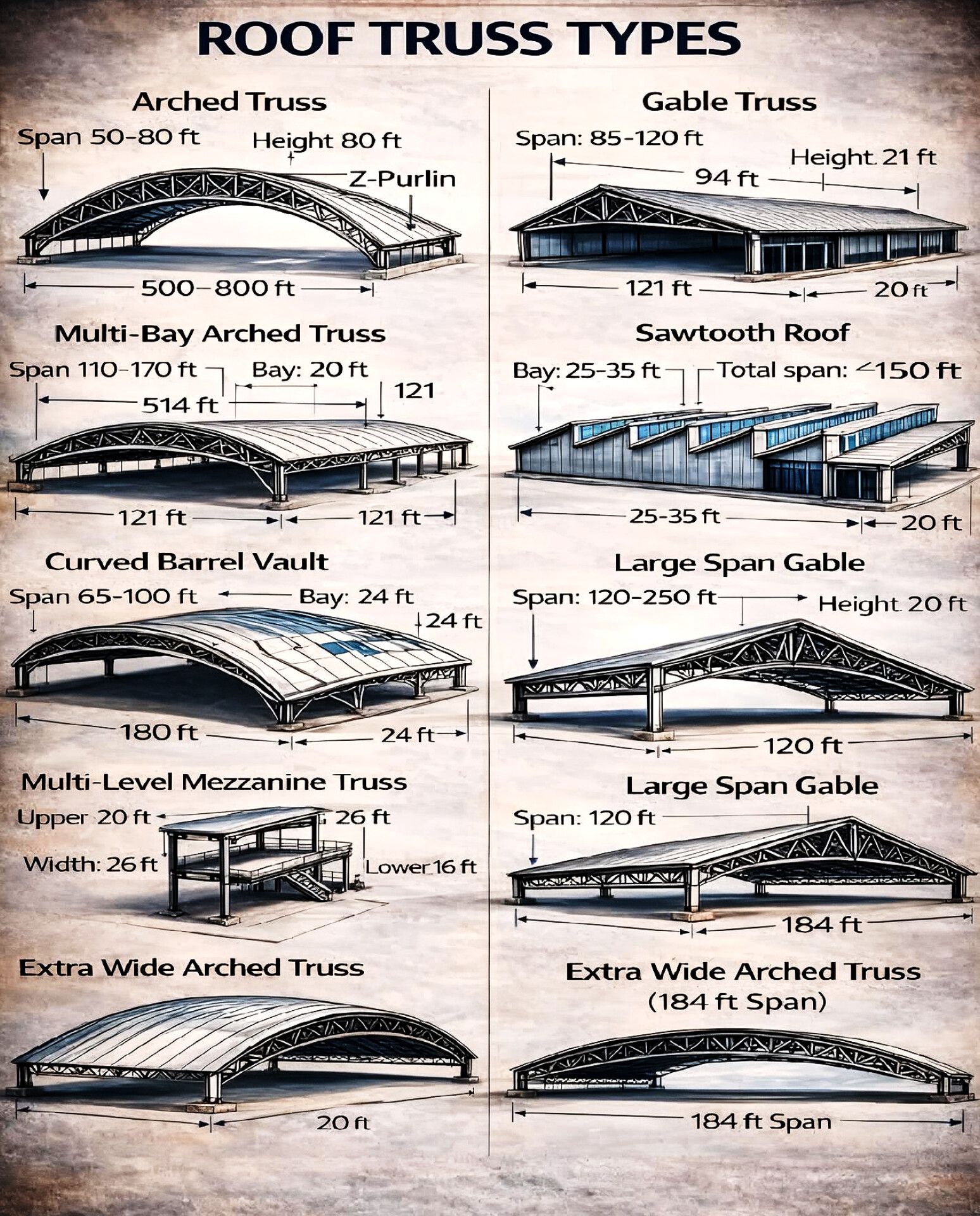 Civil - Comprehensive Guide to Roof Truss Types: Exploring Structural ...