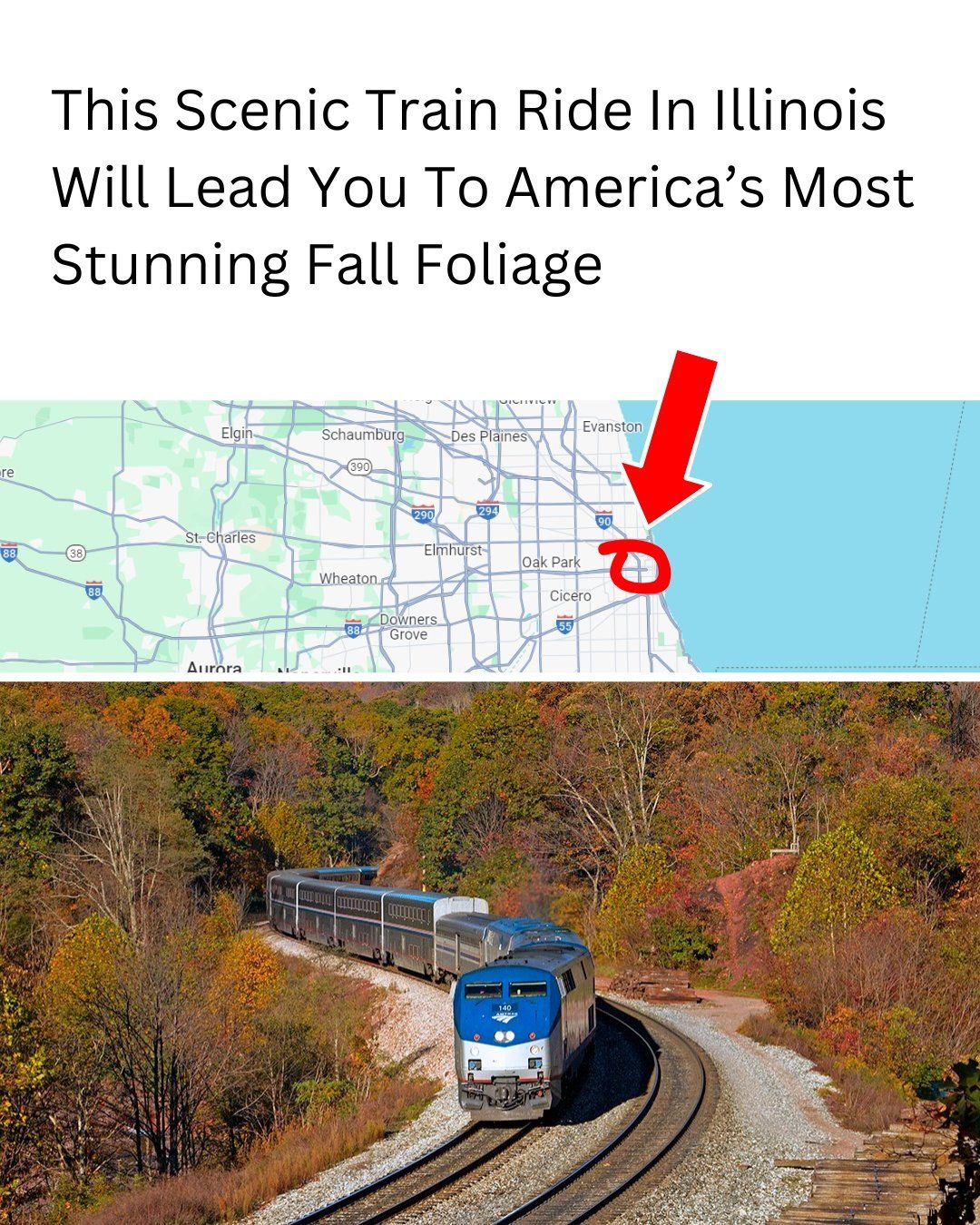 Illinois - This scenic train ride leads to stunning fall foliage! https ...