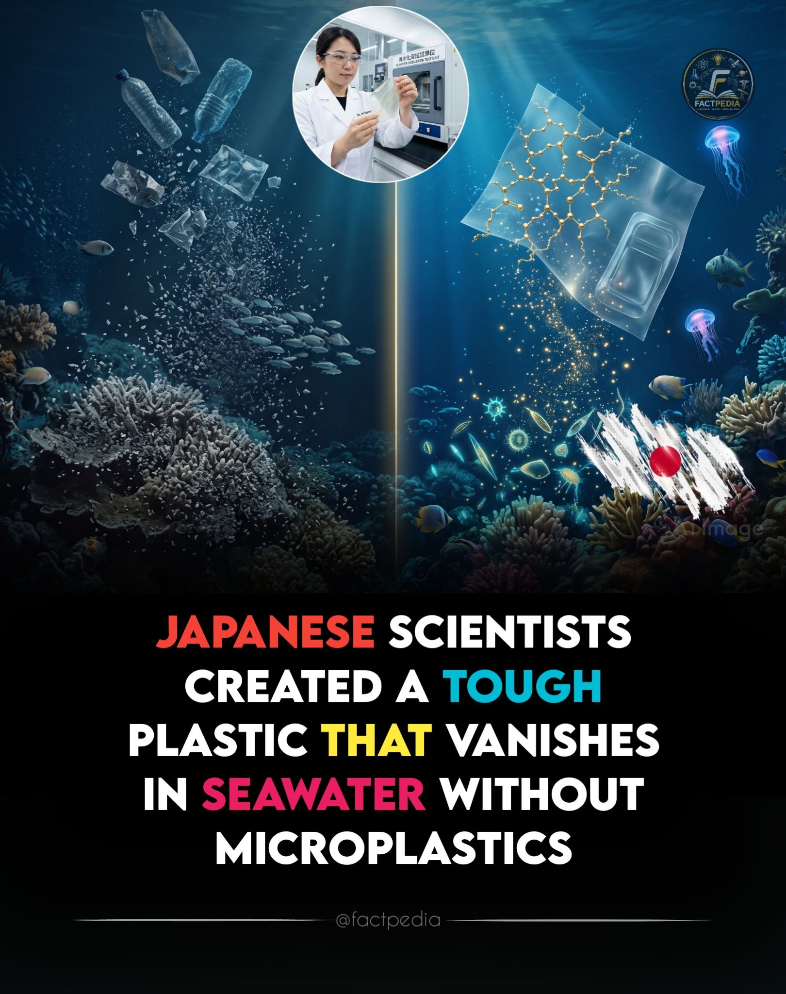Genetically engineered microorganism breaks down plastic in saltwater