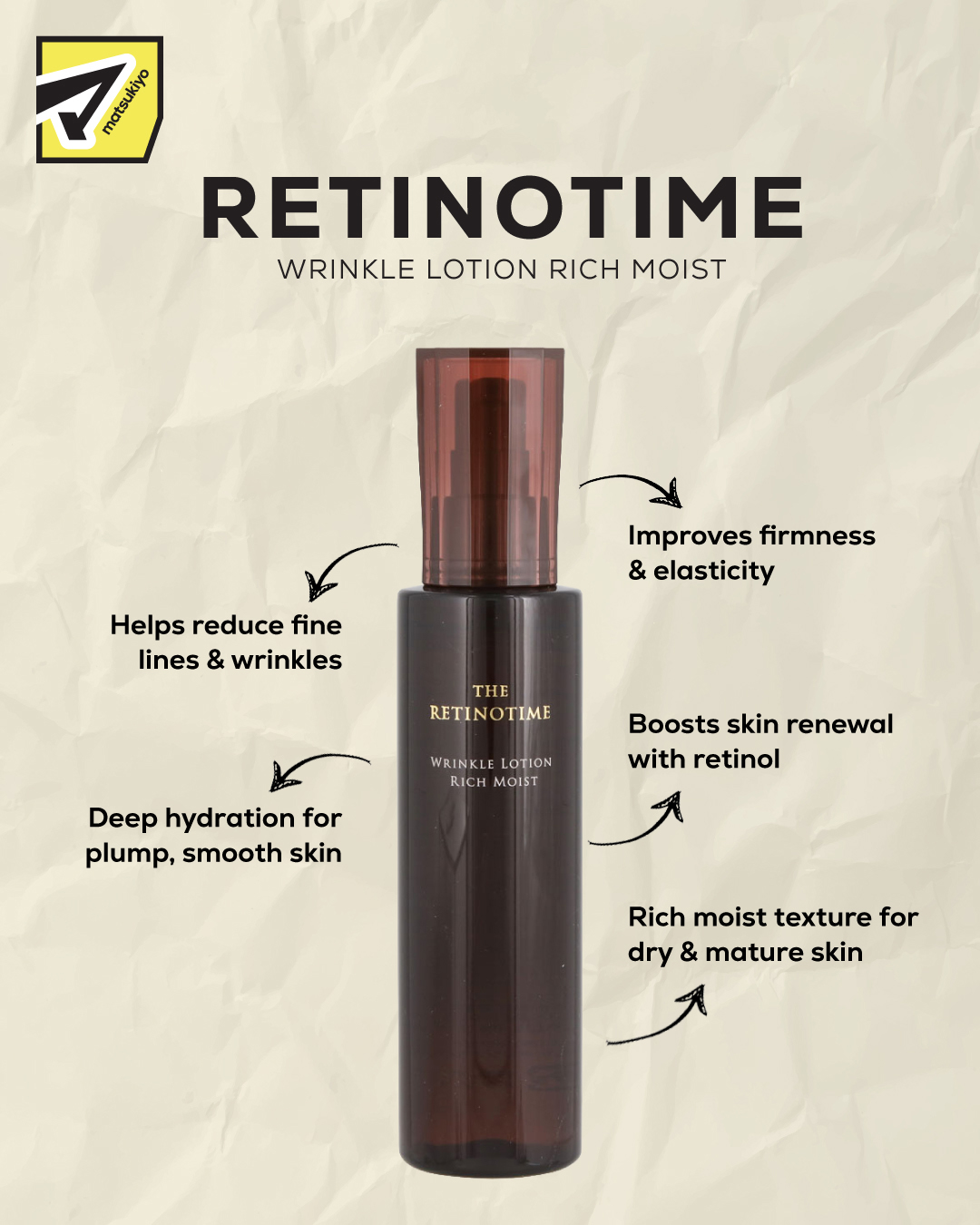 化粧水・ローション・トナー THE RETINOTIME WRINKLE LOTION 160ml matsukiyo - ✨ Say hello to smoother, glowing skin! ✨ Retinotime