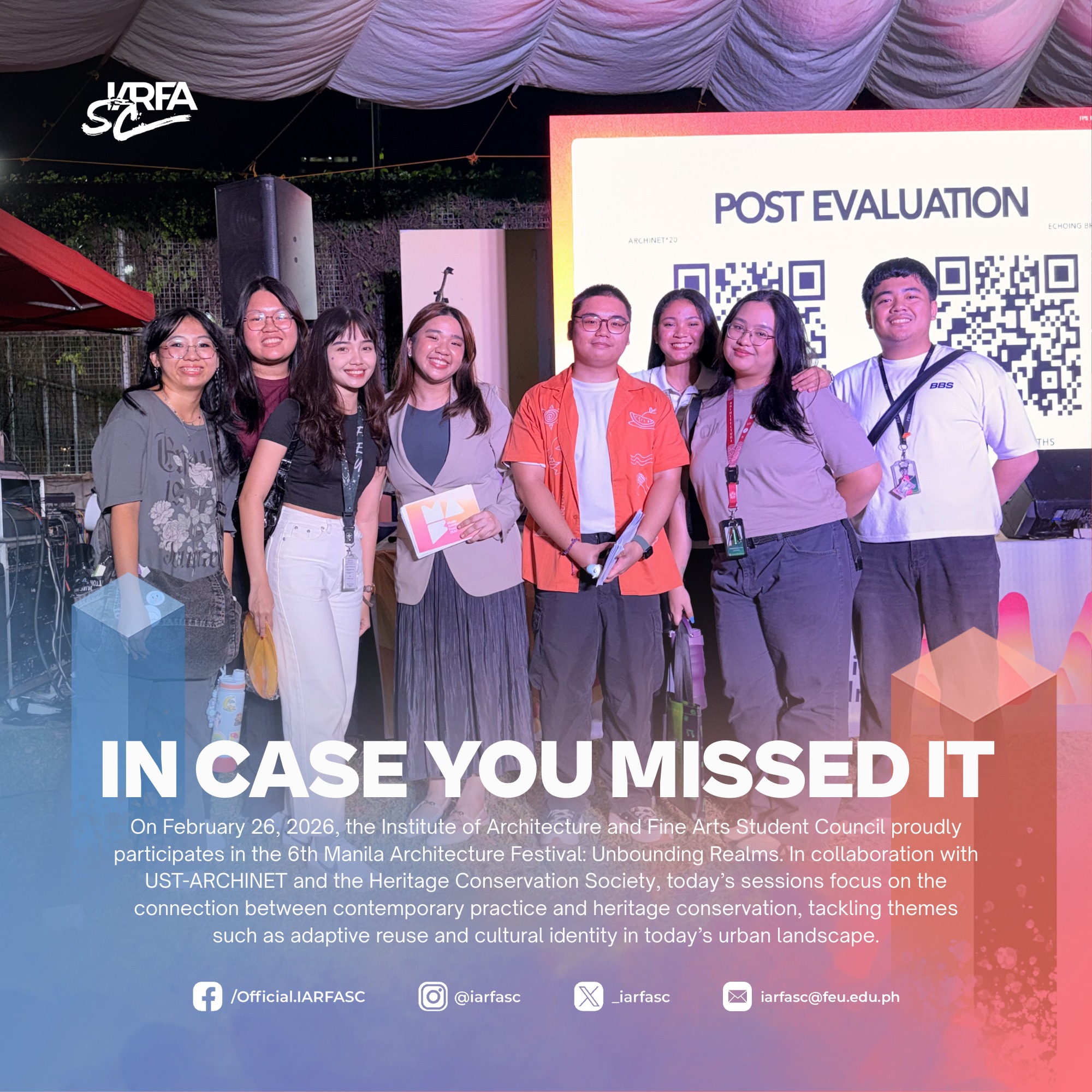 𝐈𝐂𝐘𝐌𝐈: On February 26, 2026,... - FEU IARFA Student Council | Facebook