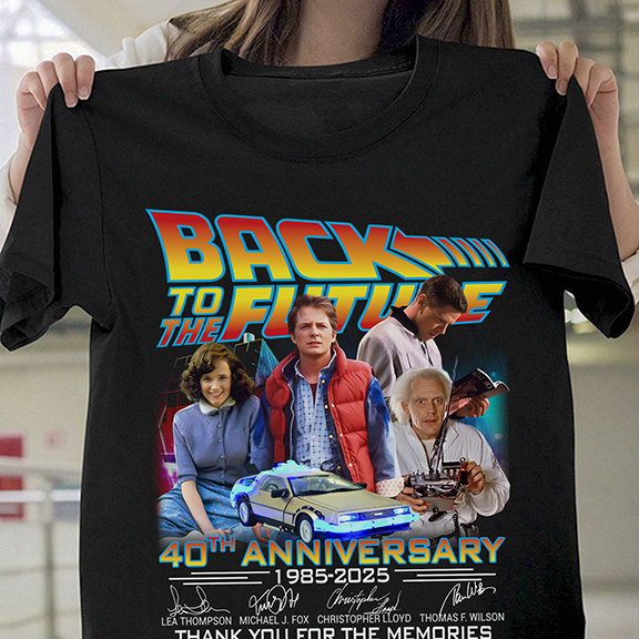 fox 90's BACK TO THE FUTURE Tシャツ Michael J. Fox and Christopher Lloyd are excited to share their
