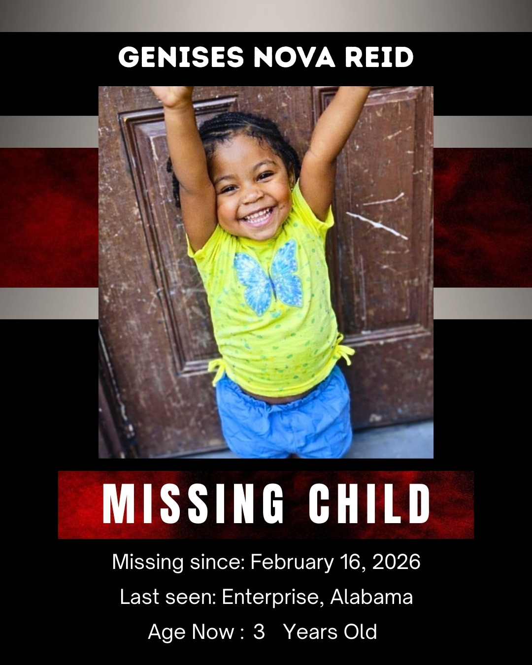 Final Trace - 🚨 MISSING CHILD ALERT 🚨 Enterprise Police... | Facebook