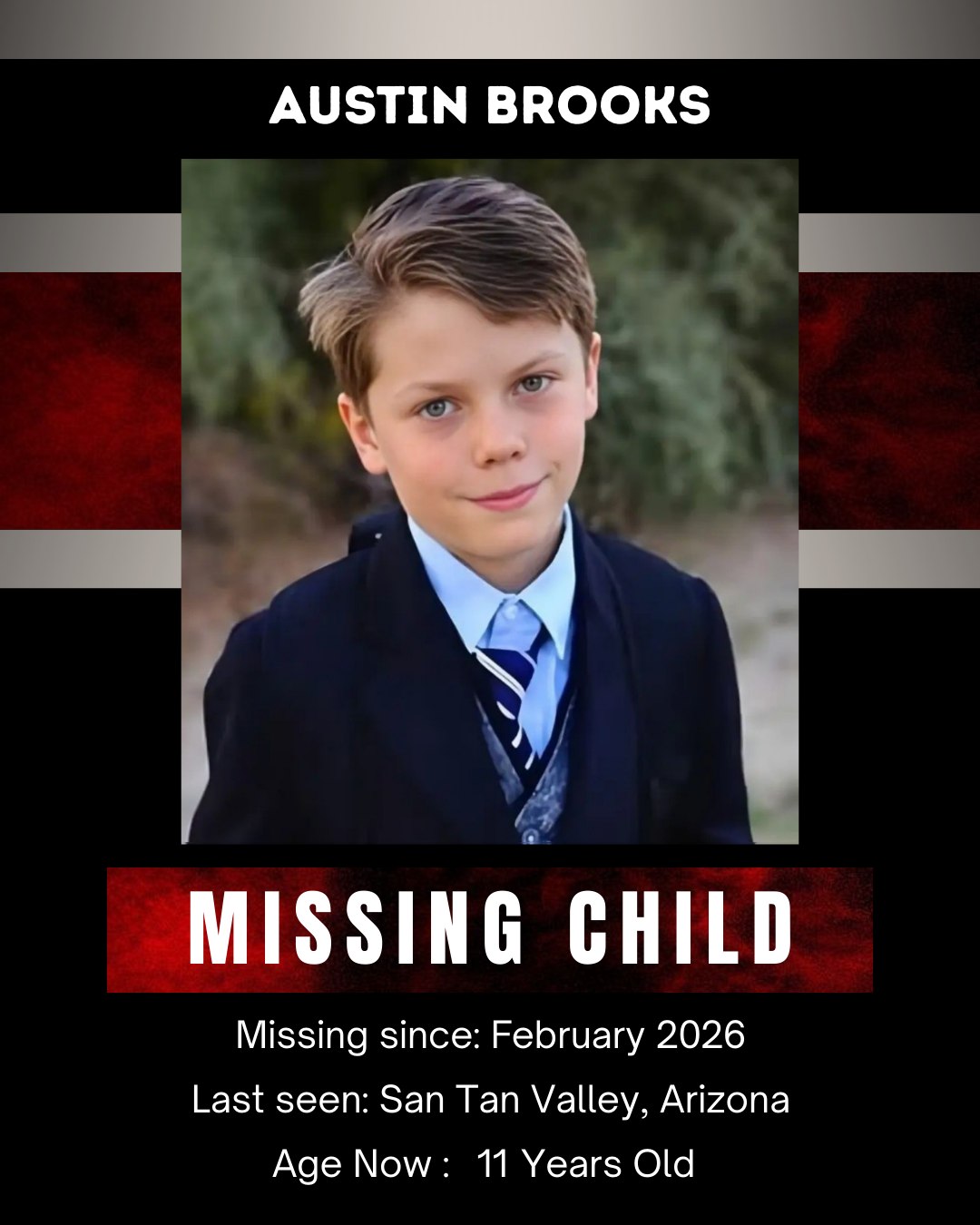 Final Trace - 🚨 MISSING: 11-YEAR-OLD AUSTIN BROOKS – SAN... | Facebook