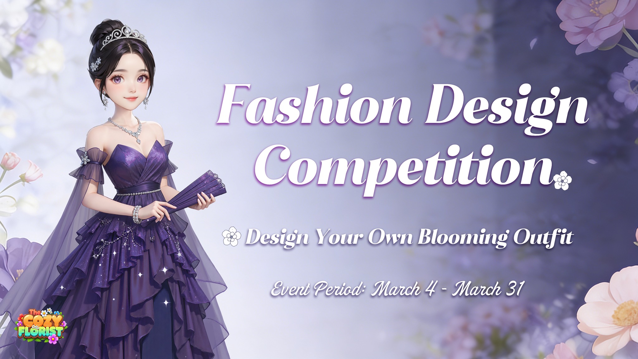 🌸 𝐁𝐥𝐨𝐨𝐦𝐢𝐧𝐠 𝐖𝐚𝐫𝐝𝐫𝐨𝐛𝐞 · 𝐅𝐚𝐬𝐡𝐢𝐨𝐧 𝐃𝐞𝐬𝐢𝐠𝐧 𝐂𝐨𝐧𝐭𝐞𝐬𝐭 🌸 Want to turn your creativity into a timeless part of the game? Design a flower-themed outfit for the protagonist, and the 1st Prize-winning entry