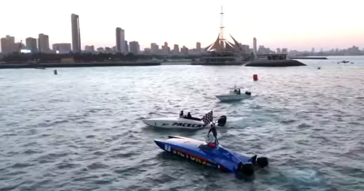 Powerboat - Victory Team Dominate Kuwait XCAT Race 1 🏆 Salem Al Adidi ...