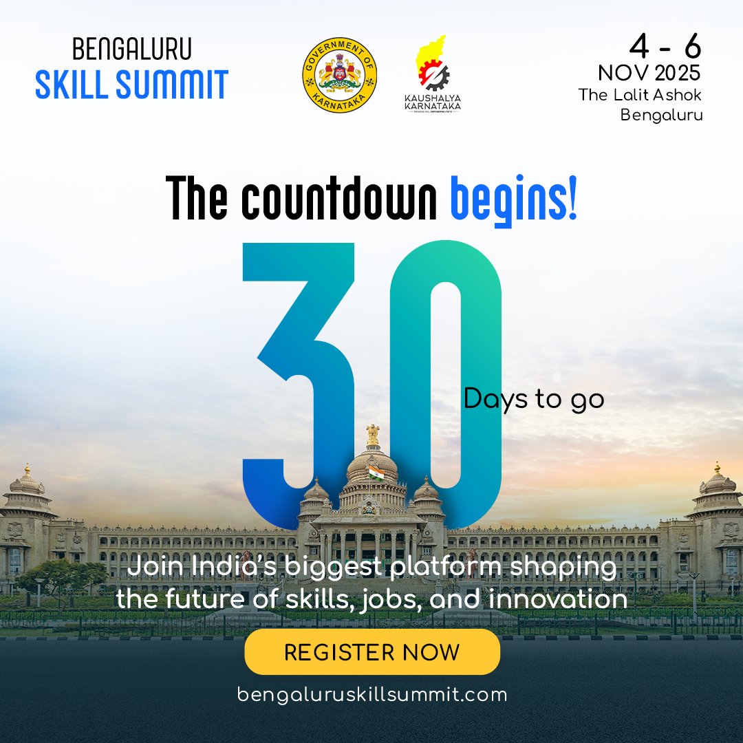 Bengaluru - 30 Days to Go! The countdown begins for Bengaluru Skill ...