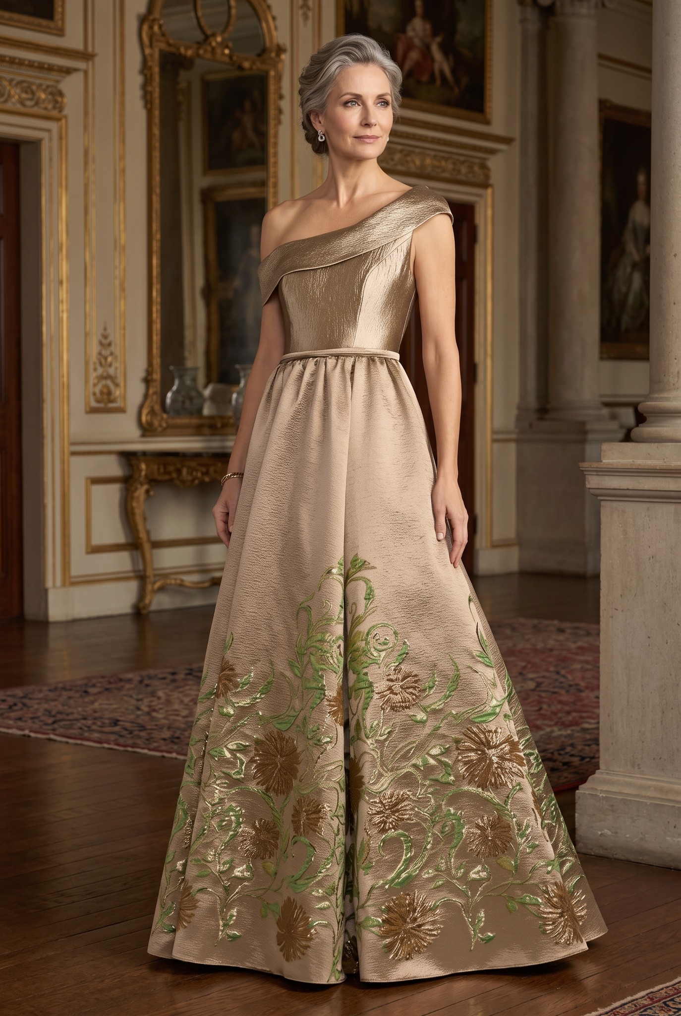 champagne black tie dress Timeless brocade gown for formal events tie event 206 Black Long Sleeve Maxi Color:Signature Royal formal champagne color dress