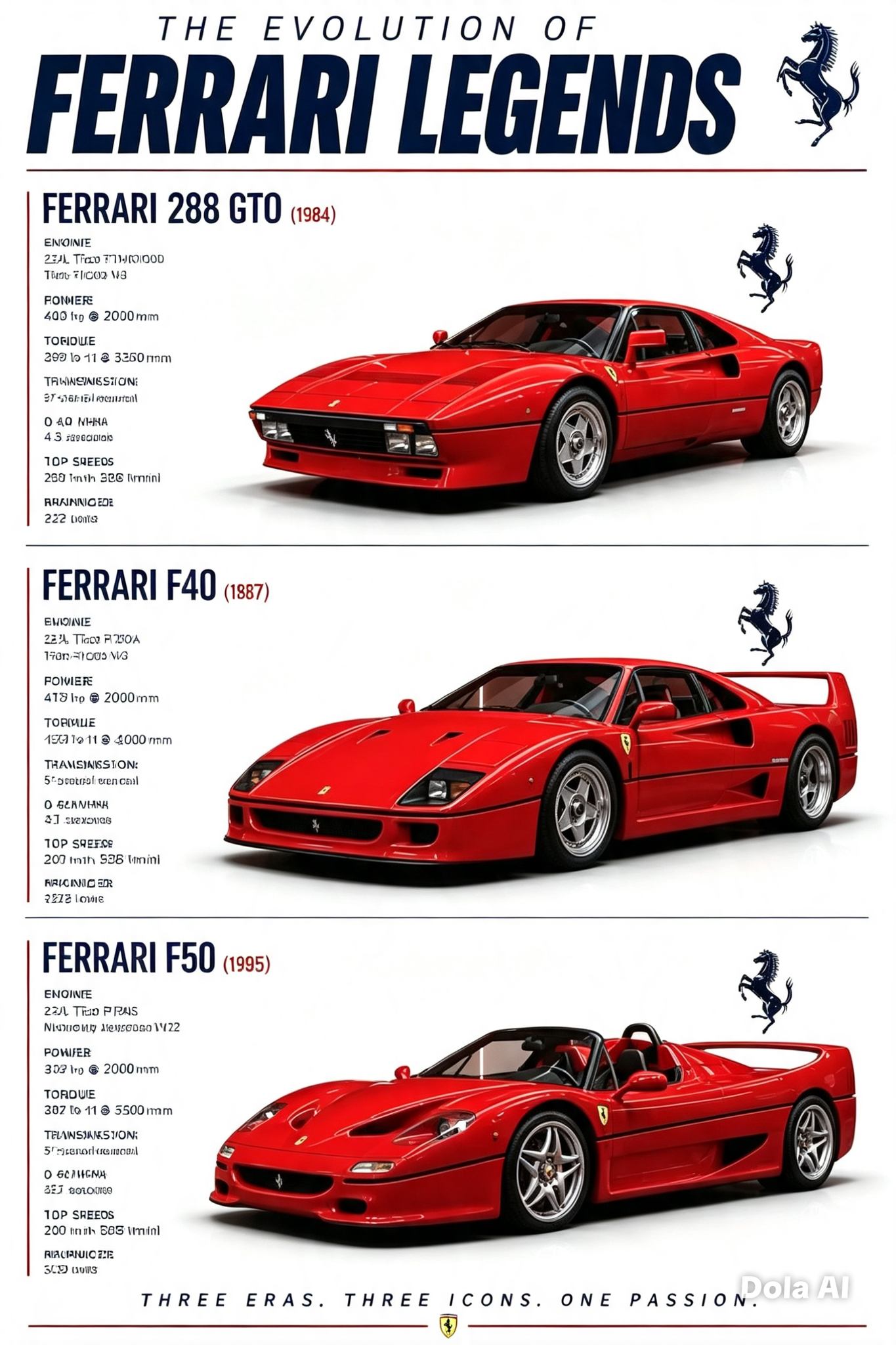 A legendary Ferrari journey through the decades — from the iconic