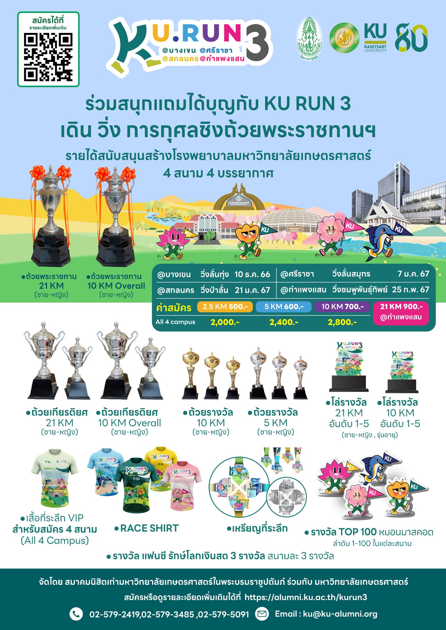 ร่วมสนุกแถมได้บุญกับ KU RUN 3 เดิน... - Kasetsart University | Facebook