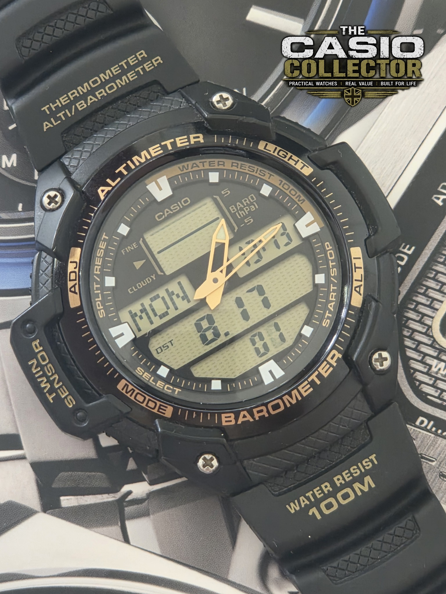 Casio SGW-300H-1A watch in outdoor setting