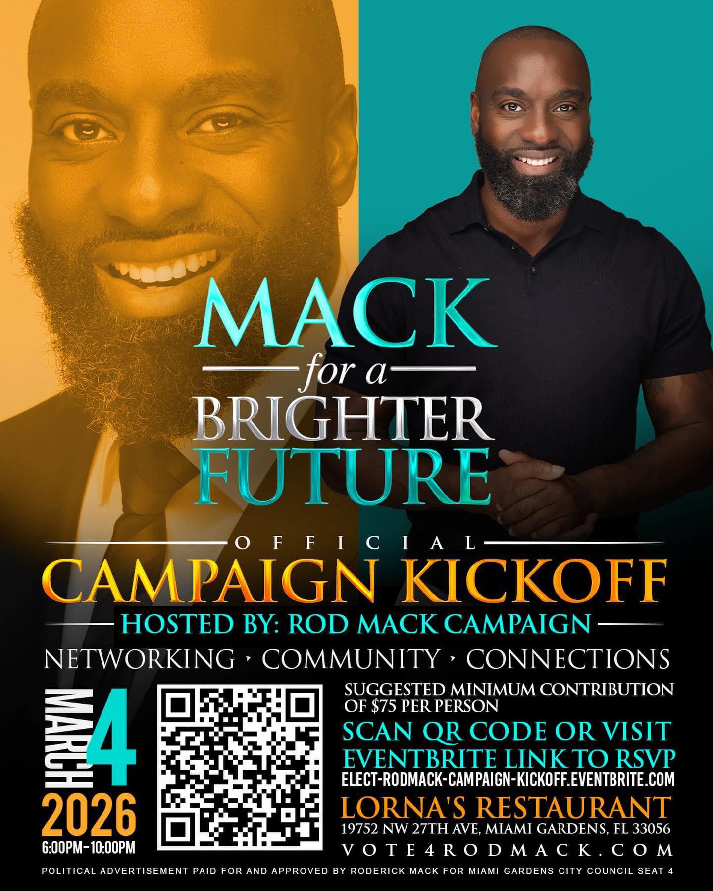 Elect Roderick “Rod” Mack for Seat 4 | Miami Gardens FL