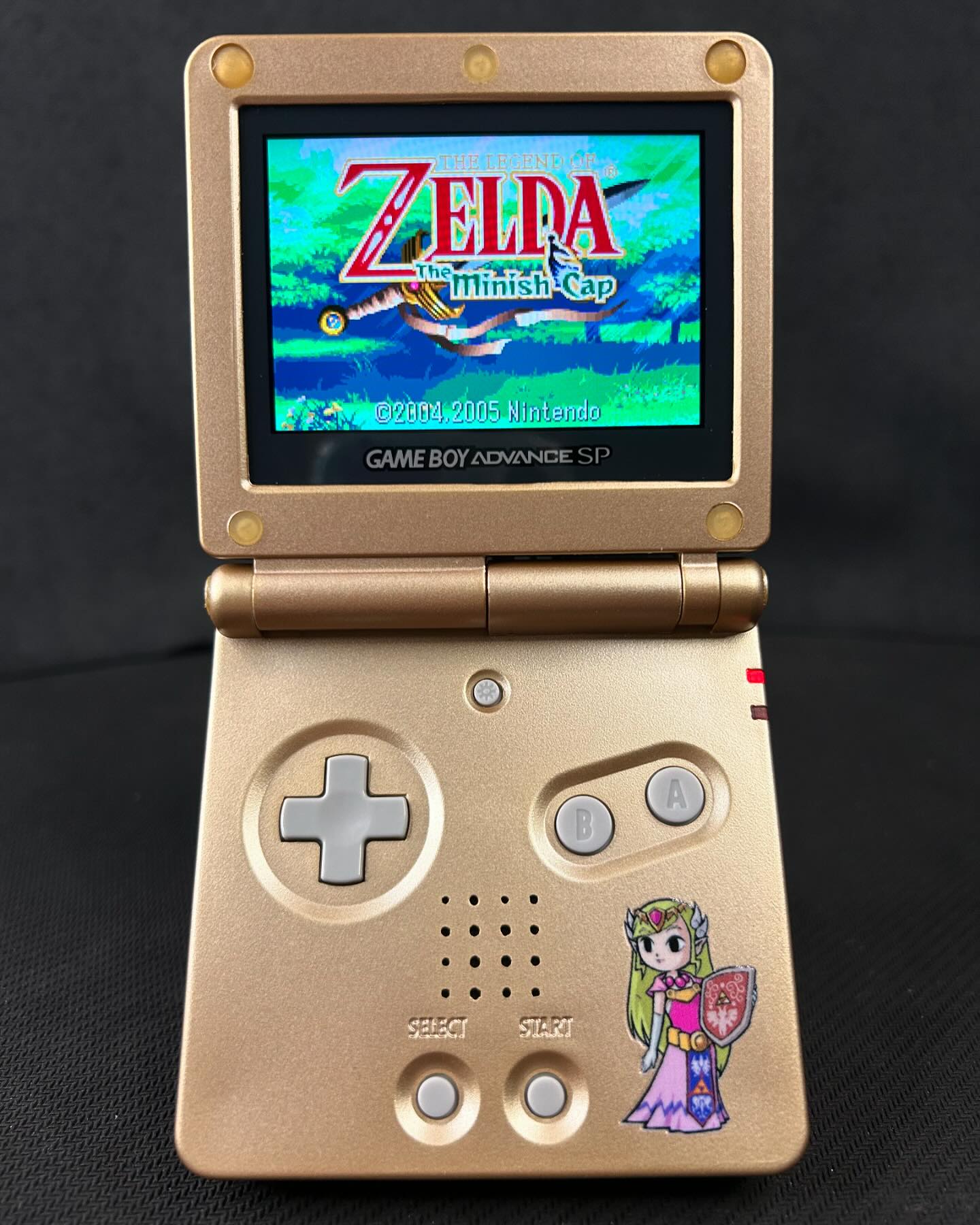 Zelda: The Minish Cap themed GBA SP custom